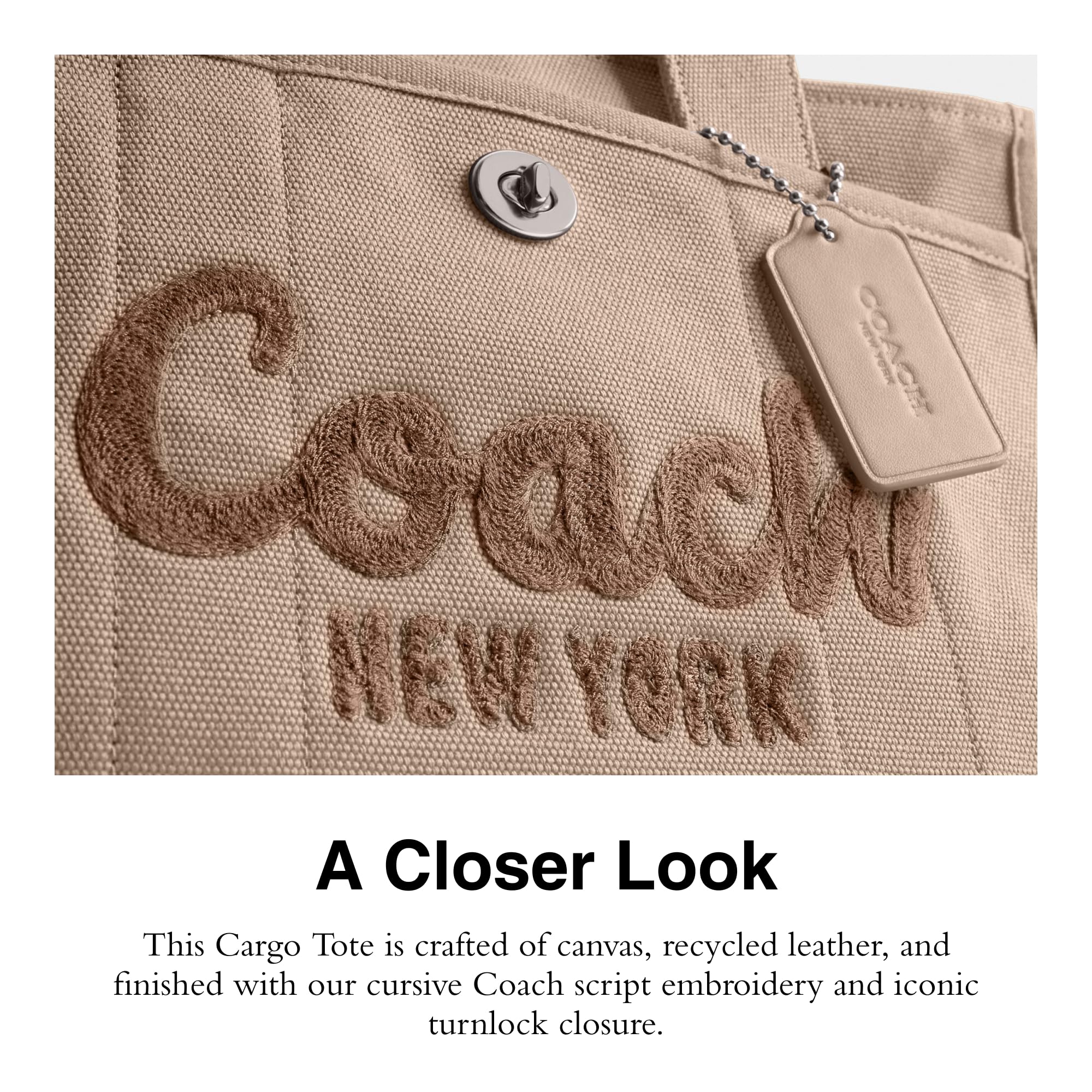 Coach Women's Cargo Tote Bag - Stylish & Spacious Leather Handbag for Work, Travel & Everyday Use | Perfect for Office, Commuting & Weekend Outings