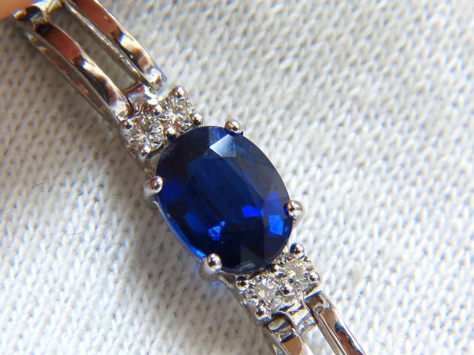 13.36ct Natural Blue Kyanite Diamond Tennis Bracelet in 14K Gold - Elegant Jewelry for Women, Perfect for Weddings, Parties & Special Occasions