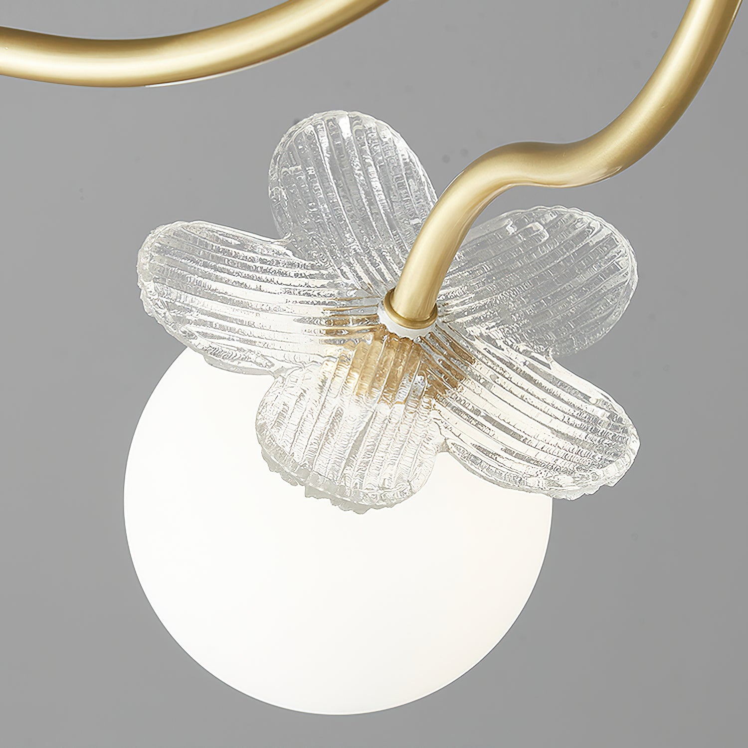 Elegant Blossom Flower Glass Chandelier - Crystal Ceiling Light Fixture for Dining Room, Bedroom & Living Room Decor