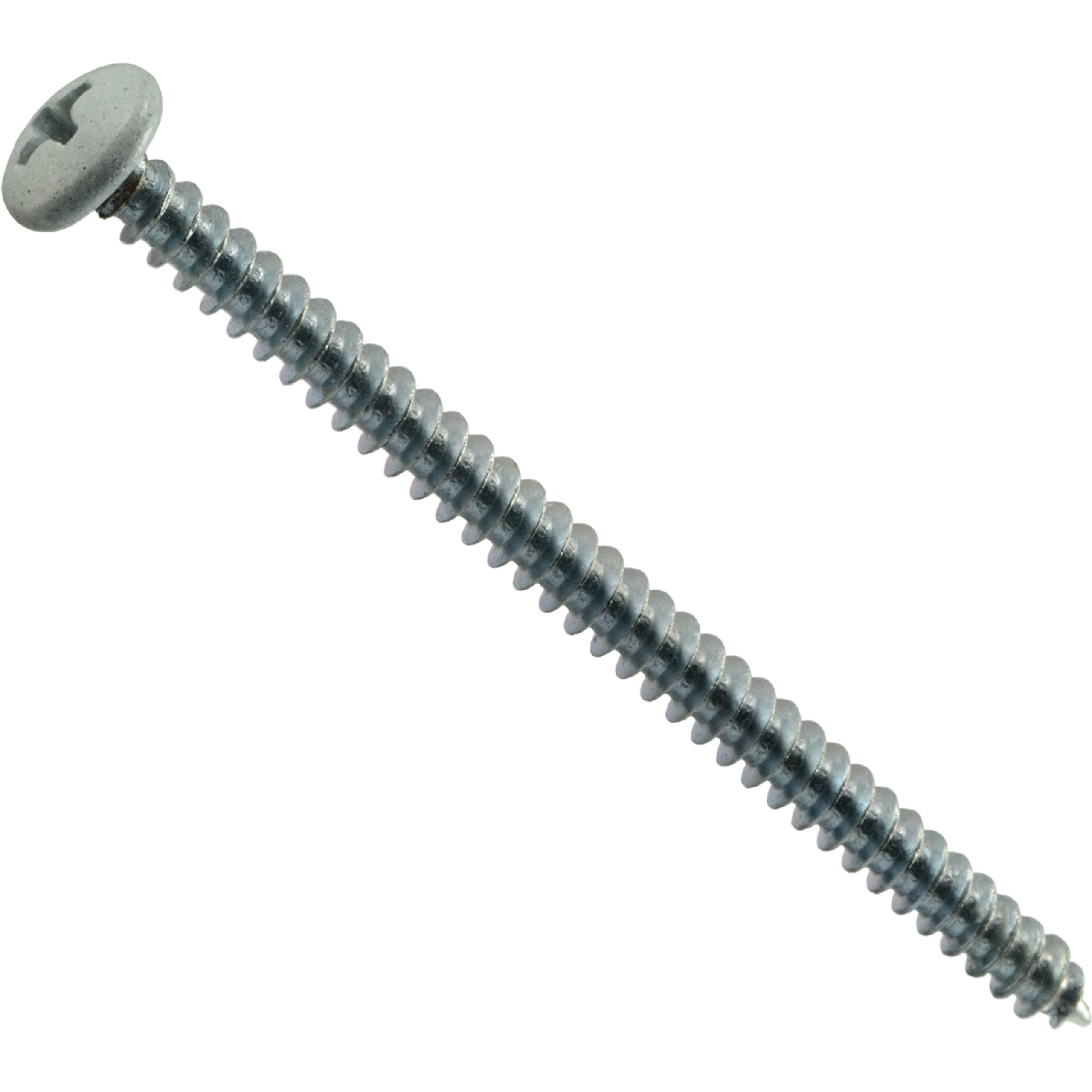 502508 White Sheet Metal Screws - 15 Piece Pack for DIY Projects, Home Repairs & Metal Fabrication