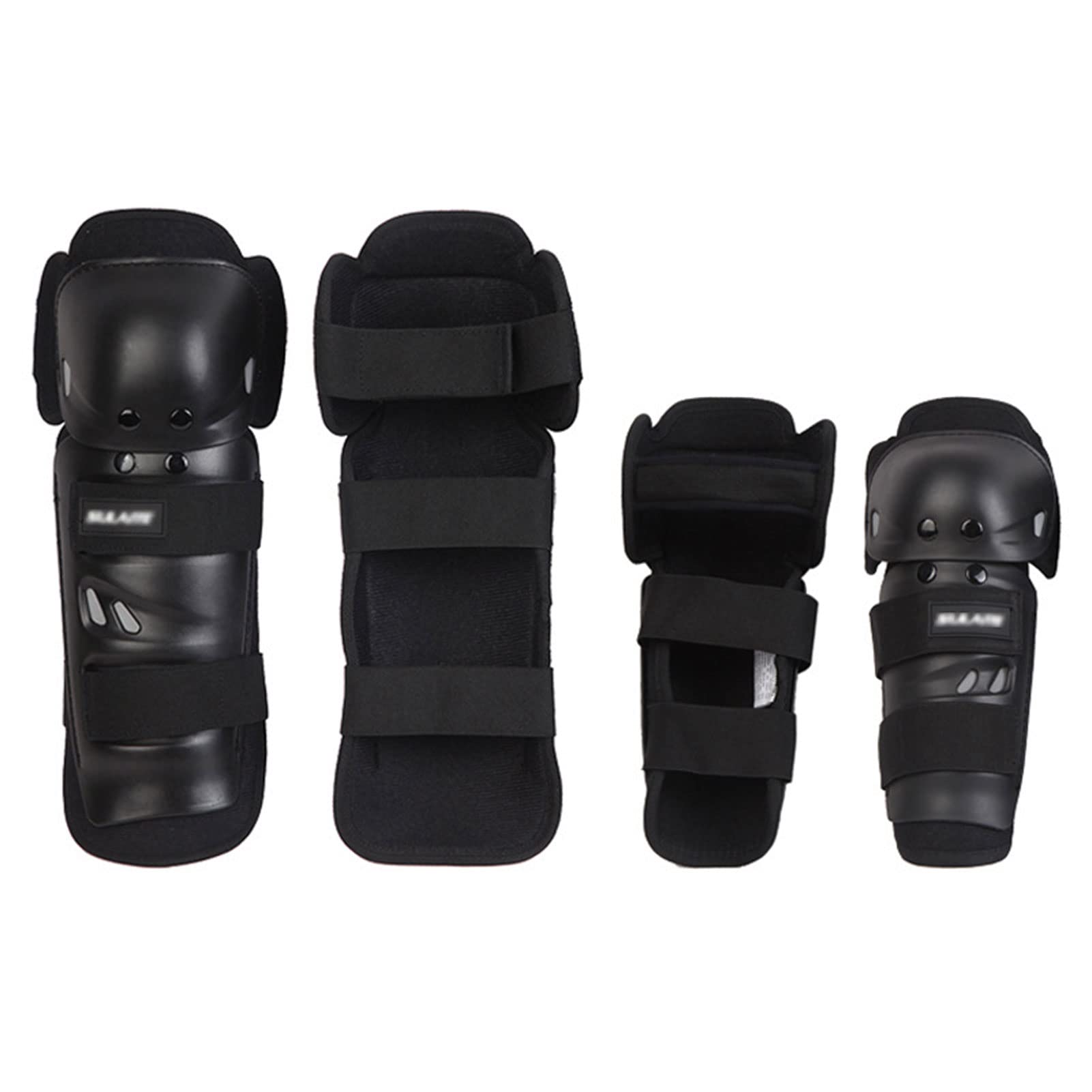 Motorcycle Knee & Elbow Pads - Adjustable Breathable Motocross Guards for Riding & Racing (4PCS)