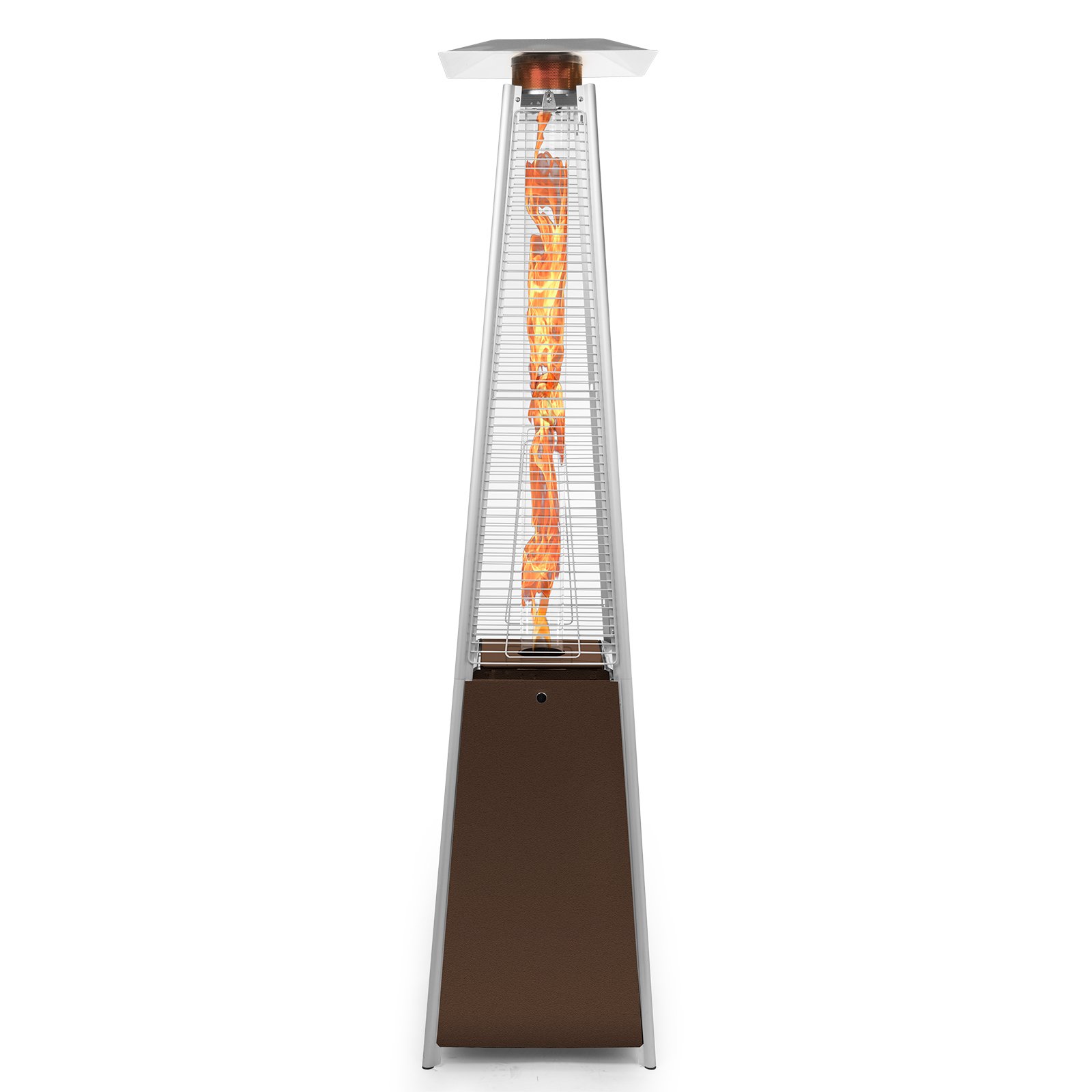 Commercial Outdoor Propane Patio Heater - 50,000 BTU LP Gas Porch & Deck Heater in Mocha - Perfect for Restaurants, Backyards, and Outdoor Events
