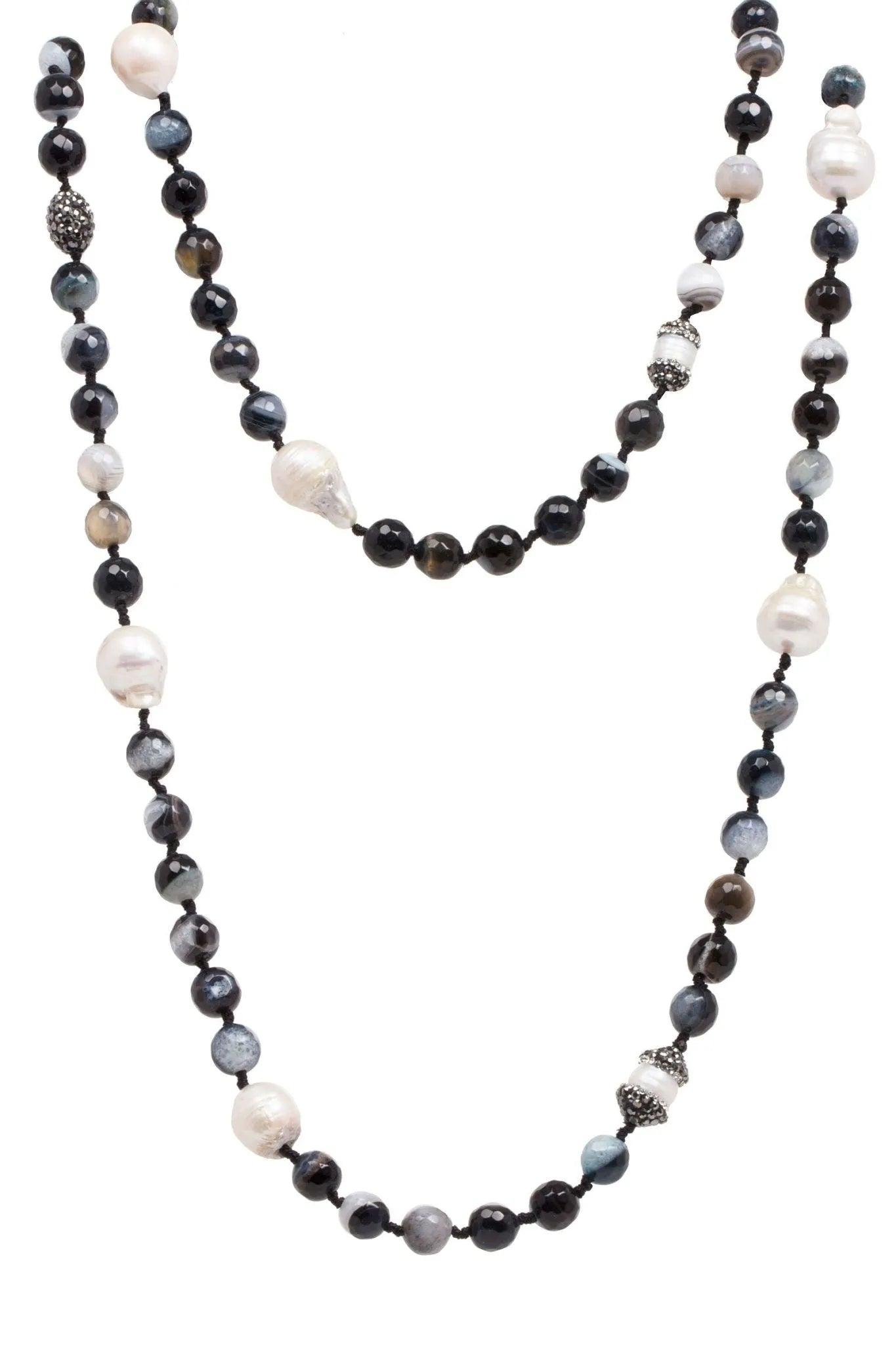 Exquisite Tahitian Pearl Beaded Long Necklace - Elegant Black Pearl Jewelry for Women - Perfect for Weddings, Parties & Special Occasions