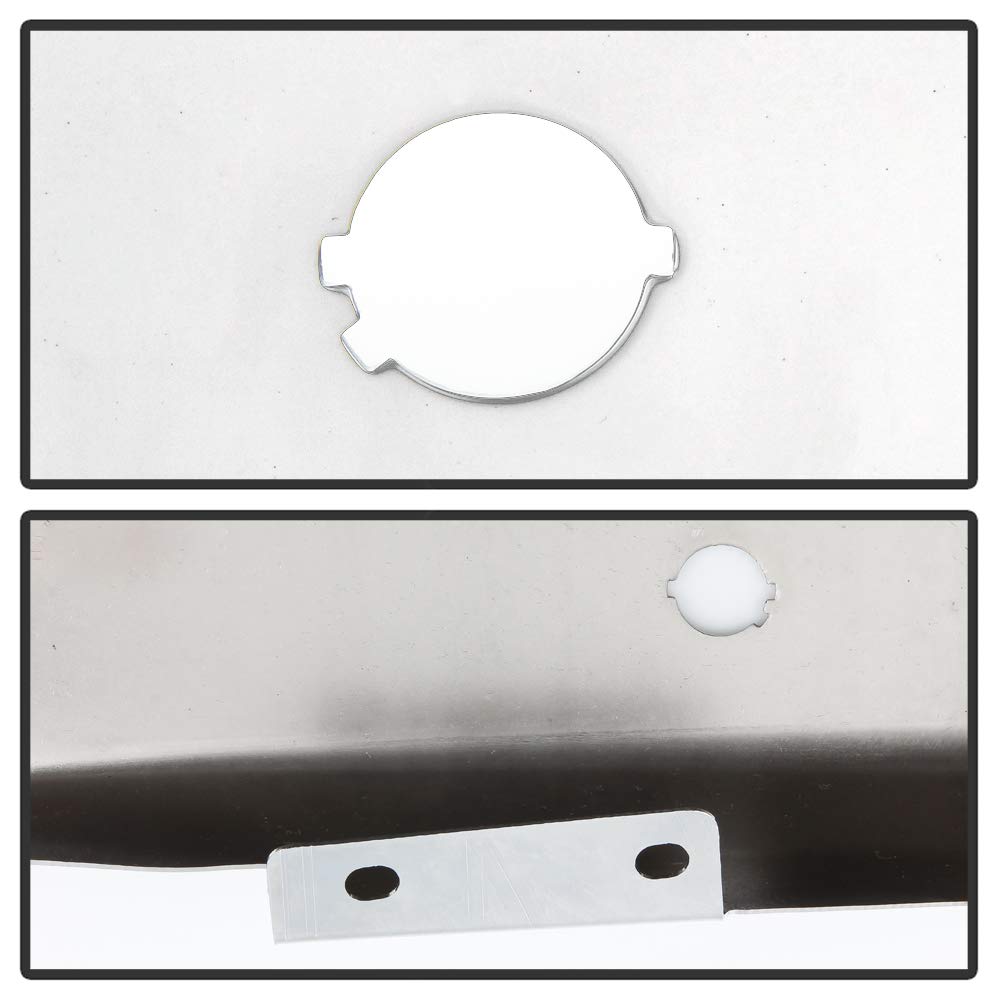 ACANII Chrome Steel Rear Bumper Face Bars End Caps with Sensor Holes for 2015-2019 Ford F150 - Left & Right Set | Perfect for Off-Road Protection & Truck Customization