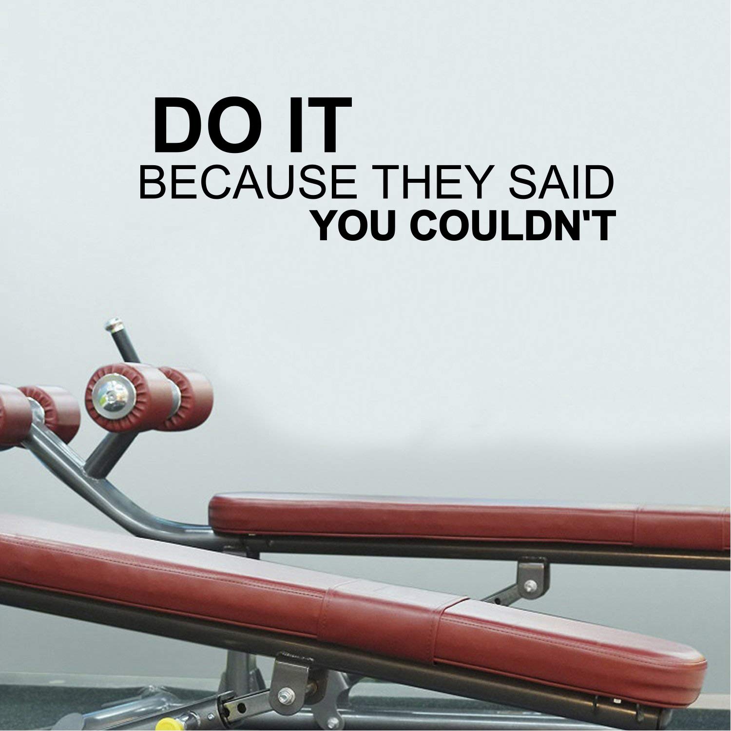 Inspirational Do It Home & Gym Motivational Wall Decal - Perfect for Home Office, Workout Room & Fitness Studio Decor