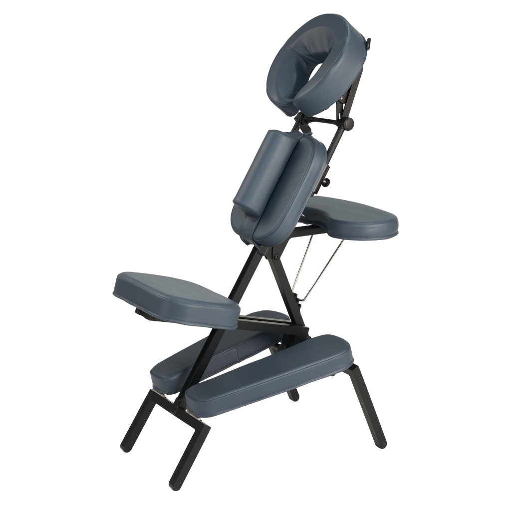 Professional Portable Massage Chair with Wheeled Travel Case - Royal Blue | Full Body Relaxation for Home, Office & Spa Use