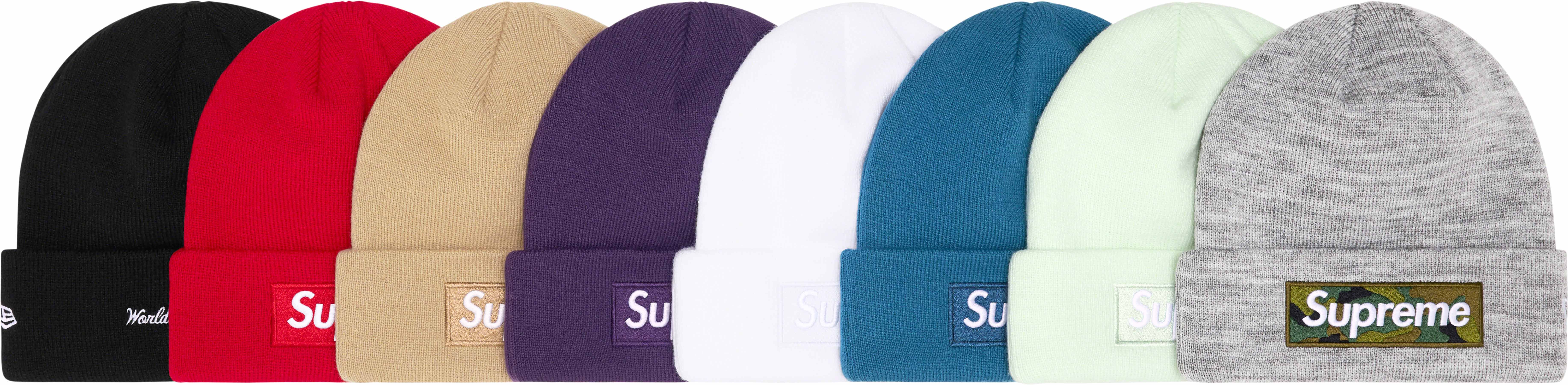 SUPREME 23FW New Era Box Logo Beanie - Warm Winter Knit Hat for Men & Women - Perfect for Skiing, Snowboarding & Outdoor Activities