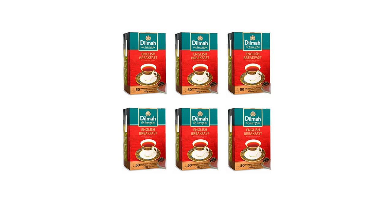 Premium Dilmah English Breakfast Tea Bags - 300 Count (600g/21.1 oz) | Finest Ceylon Black Tea from Sri Lanka | Foil Pouch for Freshness | Perfect for Morning Boost, Afternoon Relaxation & Office Use