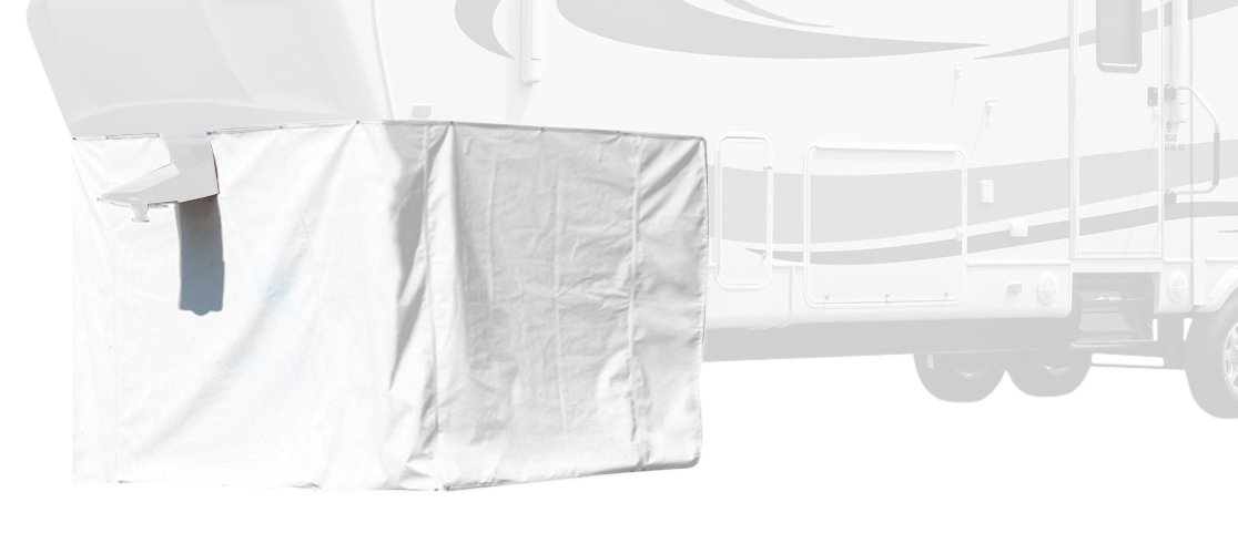 ADCO 3503 5th Wheel RV Trailer Storage Skirt - 296 Inch Polar White Weather-Resistant Cover for Camper & Travel Trailers - Perfect for Outdoor Camping & RV Storage Protection