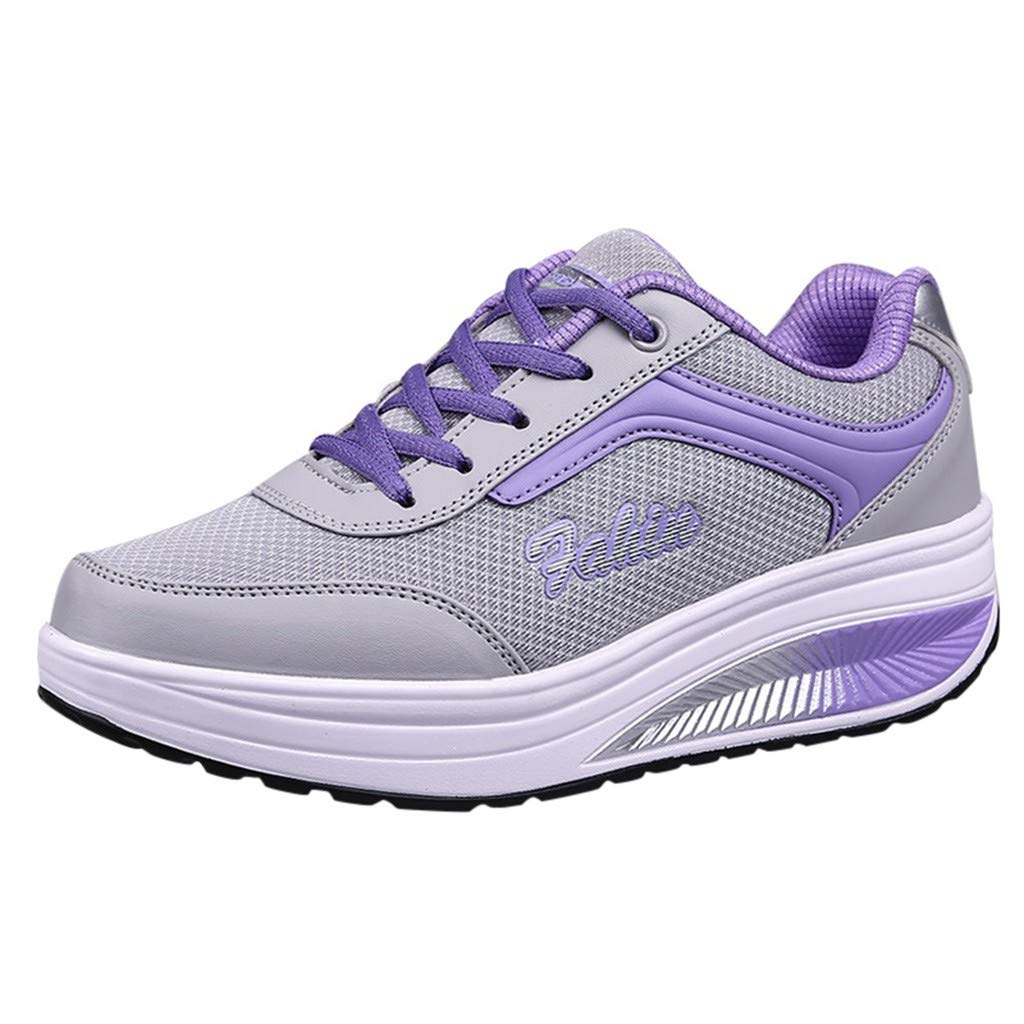 **Women's Wide Width Comfortable Mesh Sneakers for Wide Feet - Breathable Soft Sole Rocking Shoes with No-Show Design - Perfect for Walking, Running & Casual Wear**