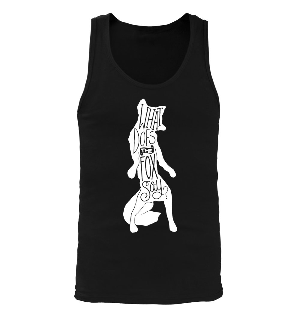 Funny Men's Tank Top - 'What Does The Fox Say' Humor Graphic Tee for Casual Wear & Gifts