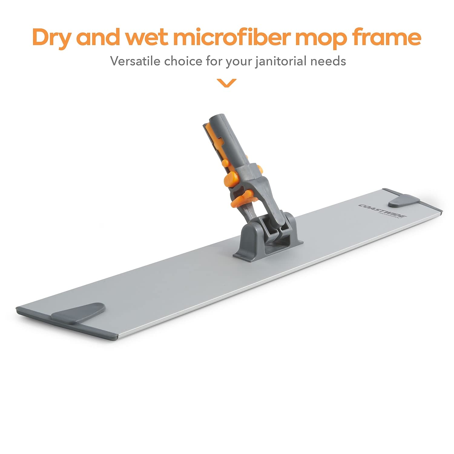 Coastwide Professional CW58013 15.75-Inch Aluminum Microfiber Wet Mop Frame - Heavy Duty Cleaning for Floors, Tile & Hardwood Surfaces - Ideal for Homes, Offices & Commercial Use