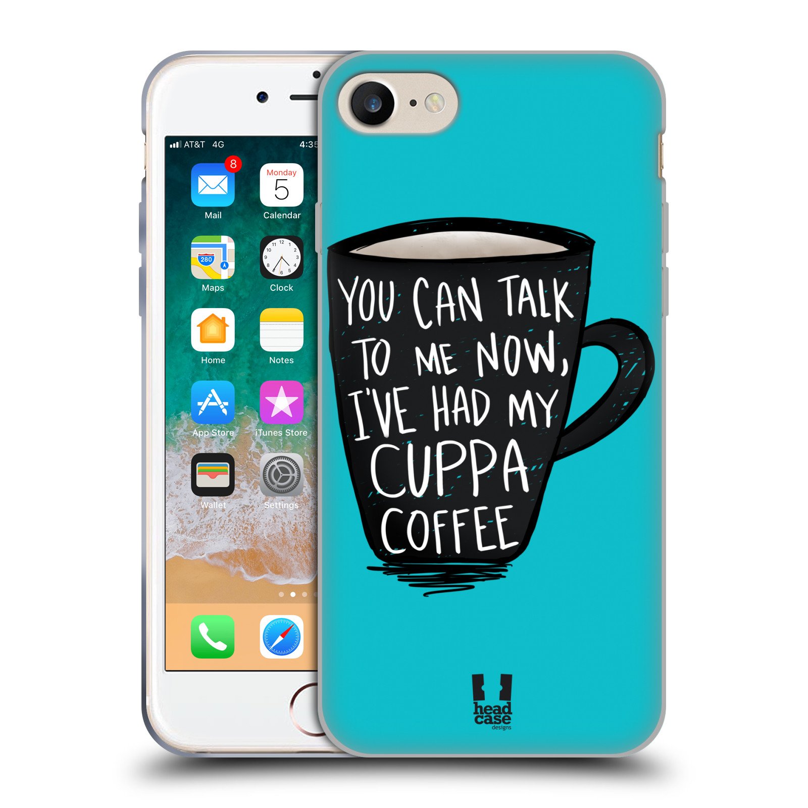 Head Case Designs Cuppa Coffee Fix Soft Gel Phone Case - Compatible with Apple iPhone 7/8/SE (2020 & 2022 Models) - Protective Cover for Daily Use, Work & Travel