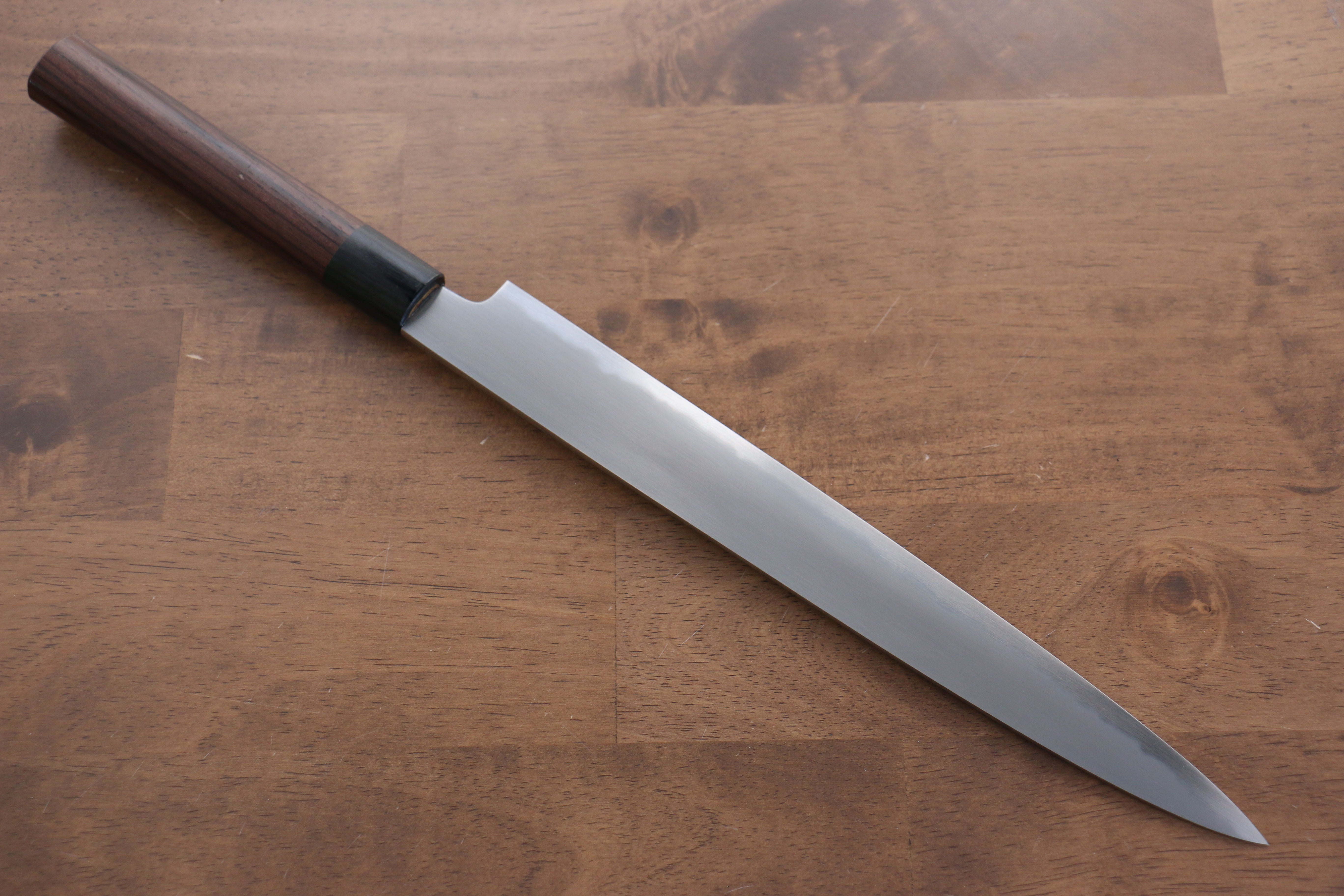 Premium Jikko White Steel No.2 Sujihiki 270mm - Japanese Chef Knife with Exquisite Shitan Handle for Slicing Meat, Sushi & Precision Cutting - Perfect for Professional Chefs & Home Cooking Enthusiasts