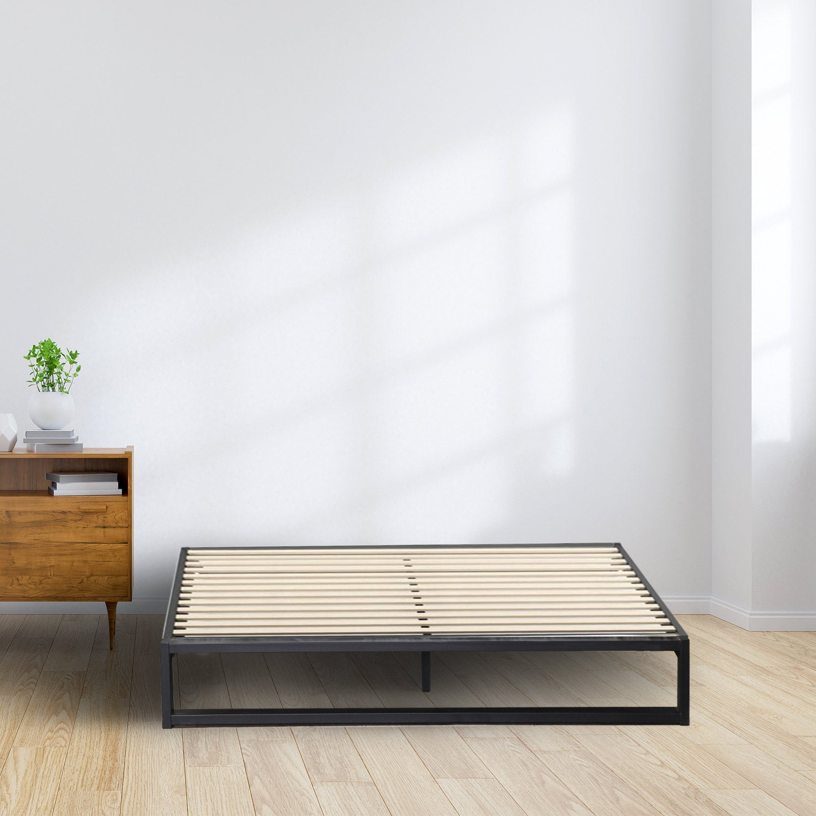 Florence Metal Bed Frame King Size - Sturdy & Modern Platform Bed Base for Bedroom, Guest Room, or Dorm | Easy Assembly & Noise-Free Design