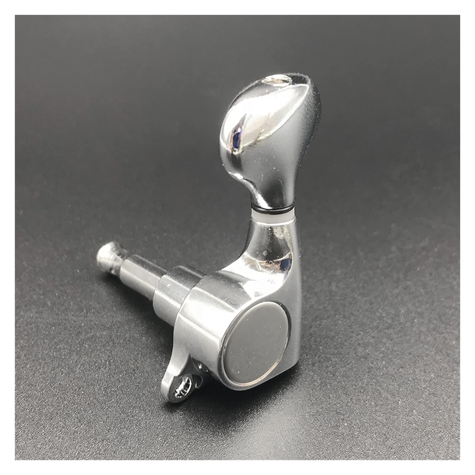 6-Piece Silver Guitar Tuning Pegs - Machine Heads & Knobs for Acoustic & Electric Guitars - Premium Button Seal Gear Tuners - Perfect for String Replacement & Instrument Maintenance