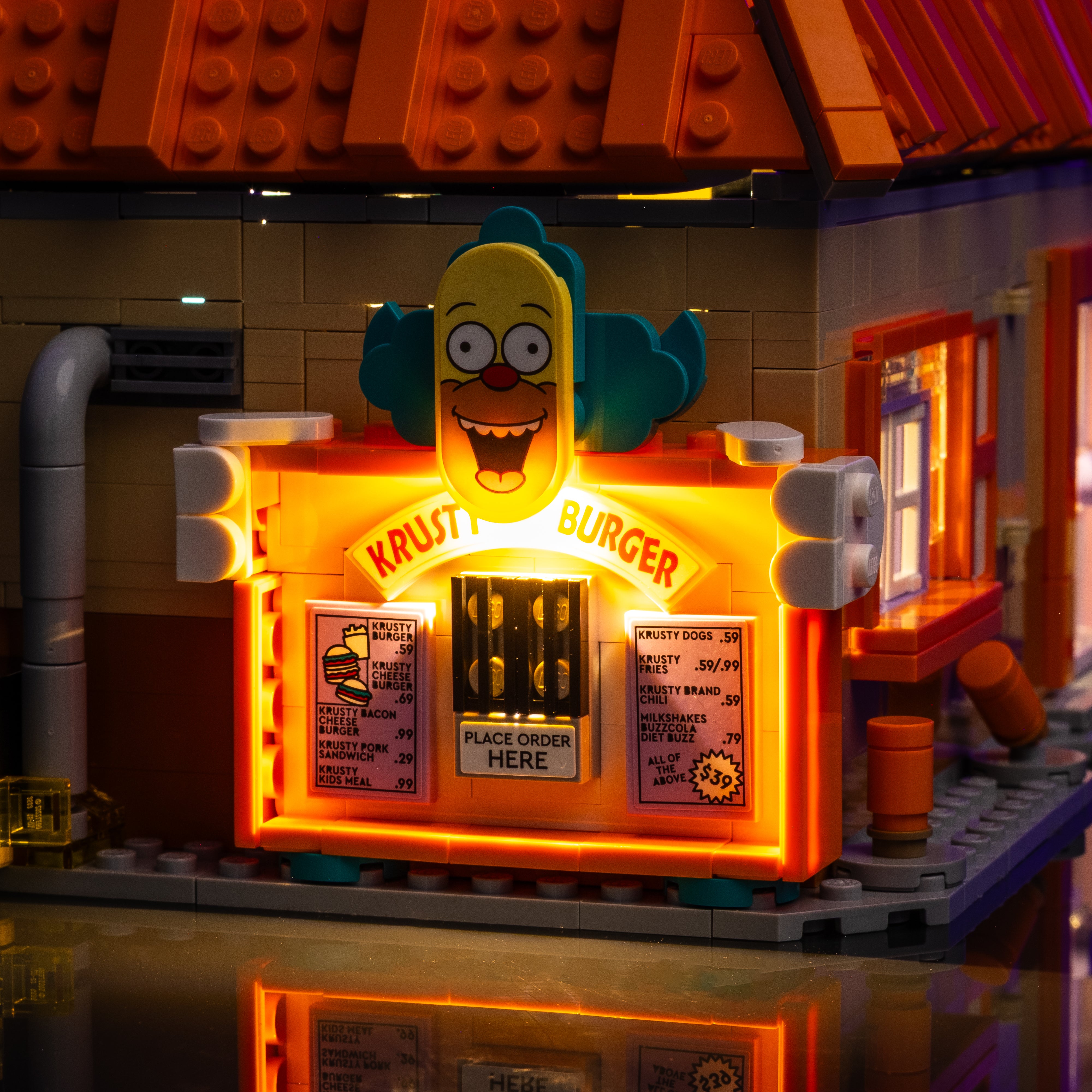 LEGO® The Simpsons™ Krusty Burger #10352 Light Kit - DIY Building Blocks Lighting Set for Home Decoration & Display - Perfect for LEGO Fans and Collectors