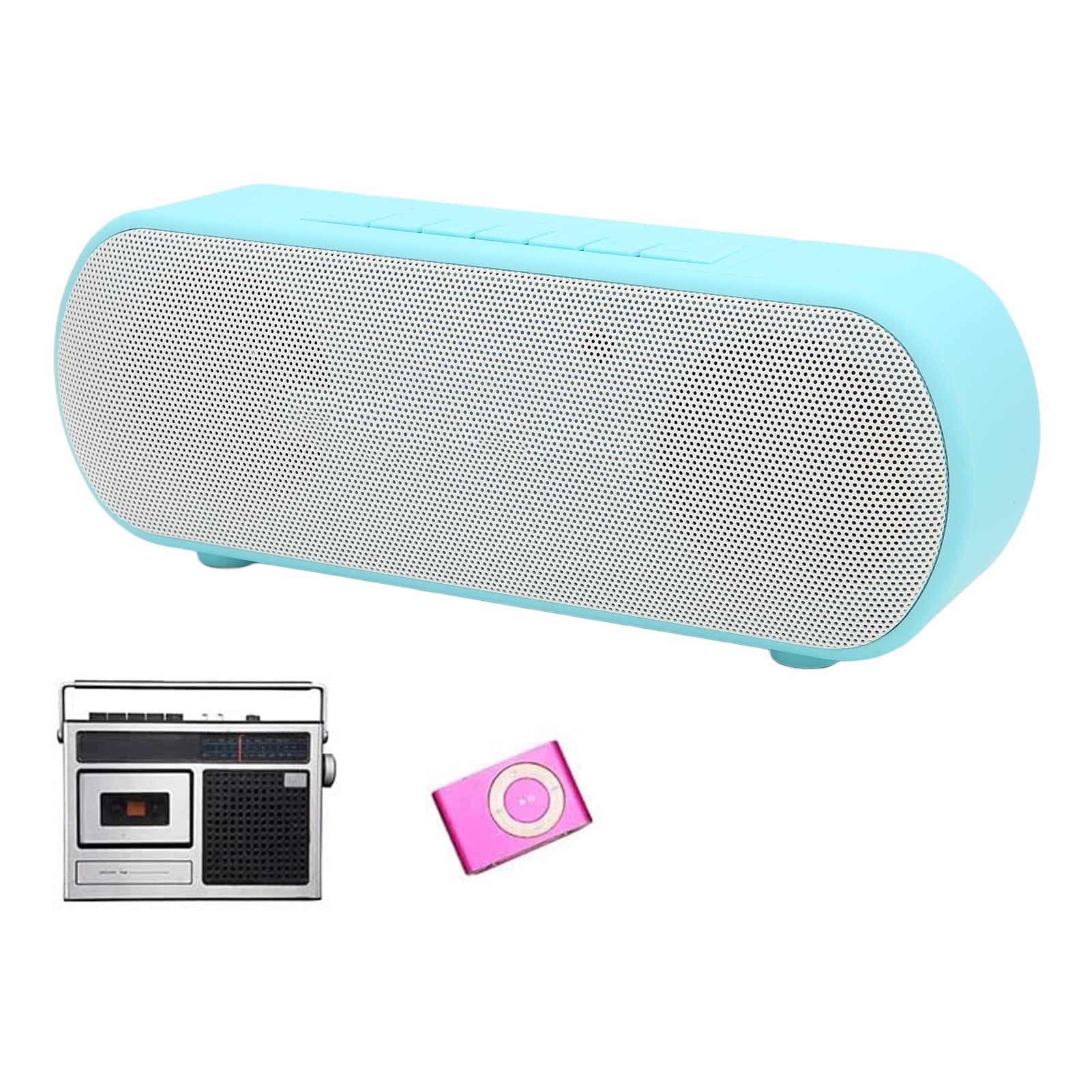 Zunate Bluetooth Speaker Recorder - Portable Audio Digitizer & MP3 Converter with Bluetooth 5.0, 3.5mm Line Input, High-Quality Sound (Blue) | Perfect for Home, Office, Travel, and Outdoor Music Recording