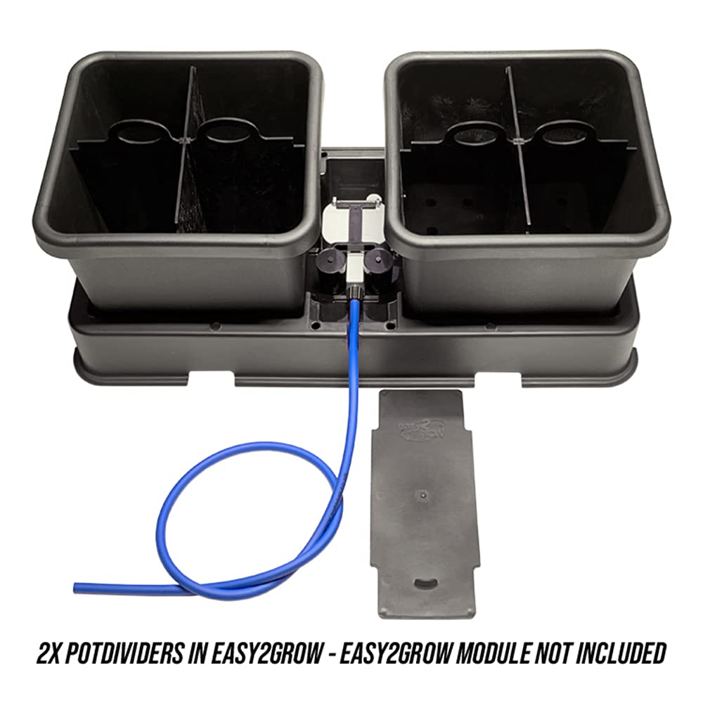 AutoPot Pot-Divider for 2.2 Gallon Pots - Indoor Plant Container Divider - Black Plastic Garden Organizer - Perfect for Hydroponics, Herb Gardens & Small Space Planting