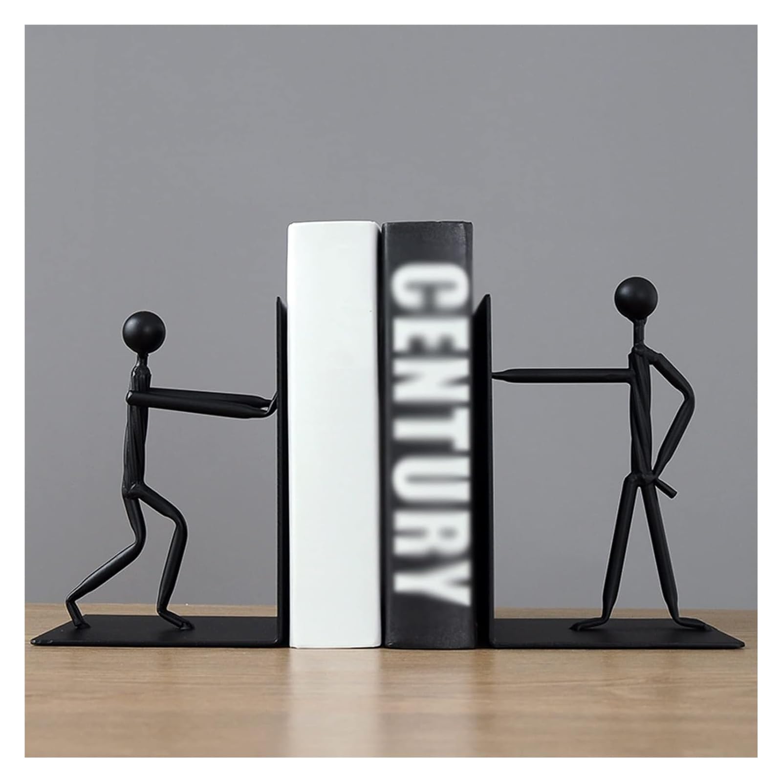 Non-Slip Metal Bookends for Heavy Books - Decorative Office & Shelf Book Supports - Perfect for Organizing Books in Home, Office, and Library