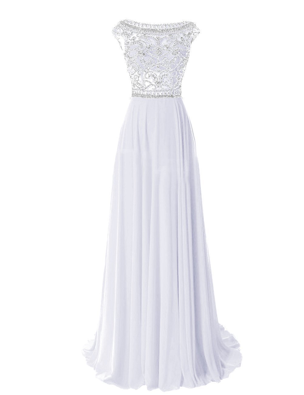 Tidetell Elegant Floor Length Bridesmaid Dress with Cap Sleeves - Formal Evening Gown for Weddings, Prom, Homecoming & Special Occasions