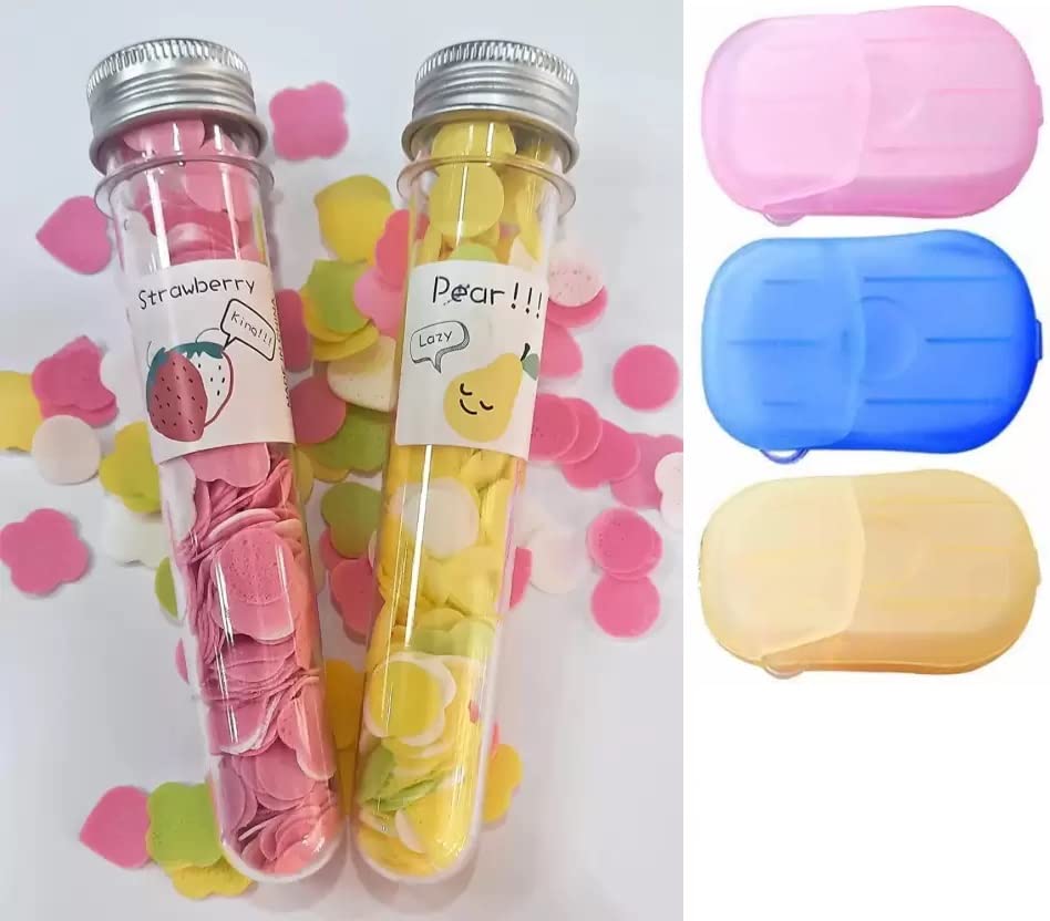 YTM Portable Paper Soap Strips - Scented Disposable Hand Wash Sheets for Travel, Camping & Outdoor Activities | Mini Travel Soap Box (Pack of 5) - Perfect for Hiking, Backpacking & Emergency Hygiene