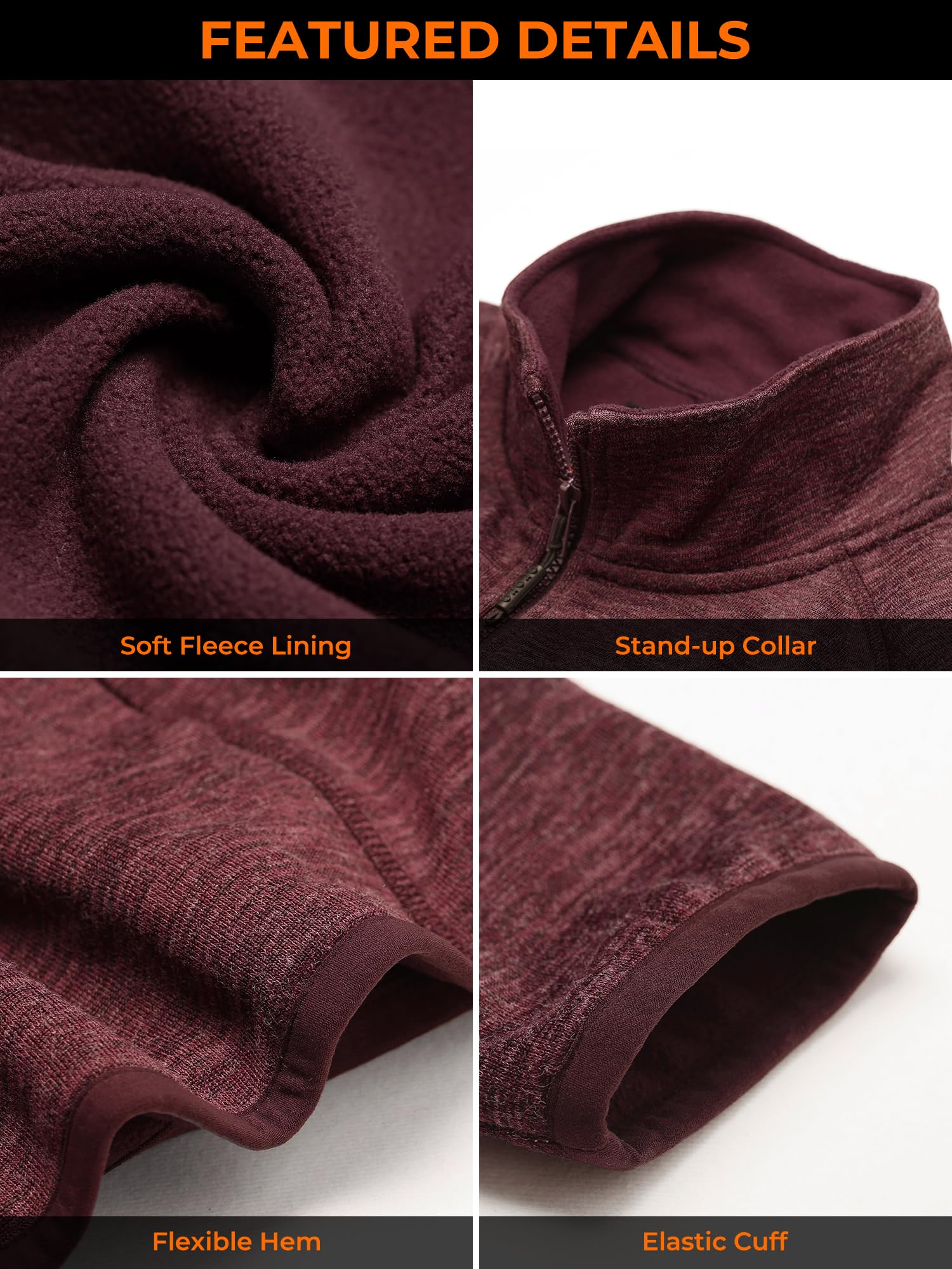 ORORO Women's Heated Fleece Jacket with Rechargeable Battery - Winter Warm Electric Heating Jacket for Outdoor Activities, Camping & Cold Weather (Charger Not Included)