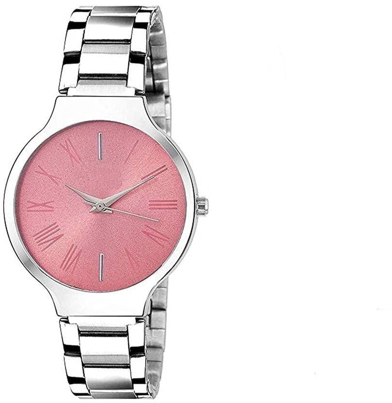Trendyaddy Women's Stainless Steel Watch with Round Dial - Silver Analog Quartz Watch for Everyday Wear, Birthday & Rakshabandhan Gifts | Perfect for Office, Casual & Special Occasions