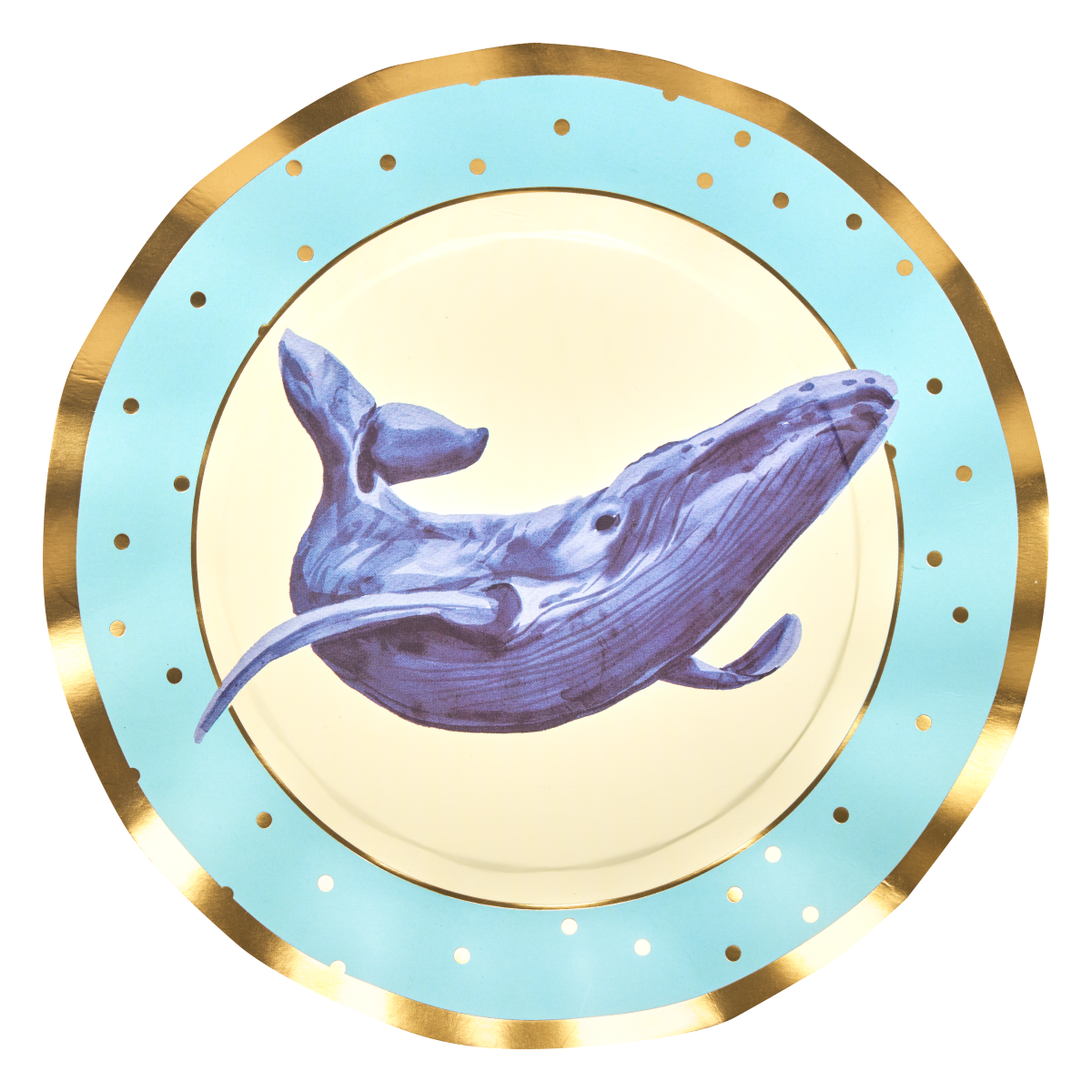 Pastel Sea Dinner Plates Set of 8 - Elegant Ocean-Themed Ceramic Plates for Beach Party, Wedding, or Coastal Home Decor