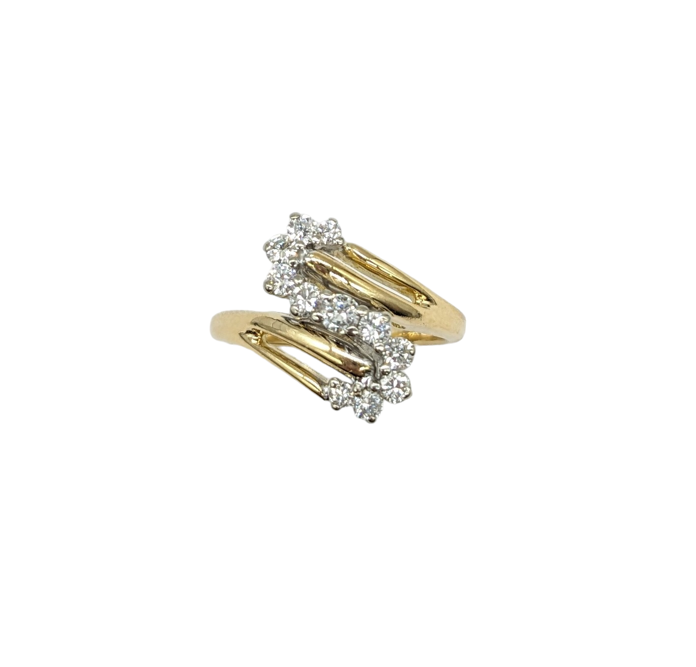 1/2 Carat Diamond Ribbon Fashion Ring for Women - Elegant Stackable Band for Engagement, Wedding, Anniversary & Everyday Wear