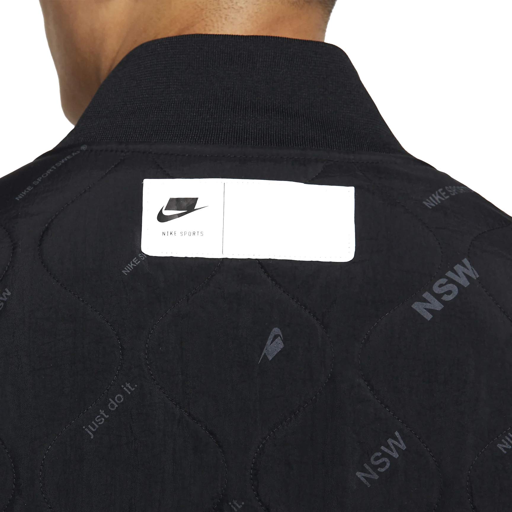 Nike Men's NSW NSP SYN Fill Bomber Jacket - Lightweight Warm Winter Coat, Windproof Puffer Jacket for Outdoor Sports, Travel & Casual Wear (BV4532-010)