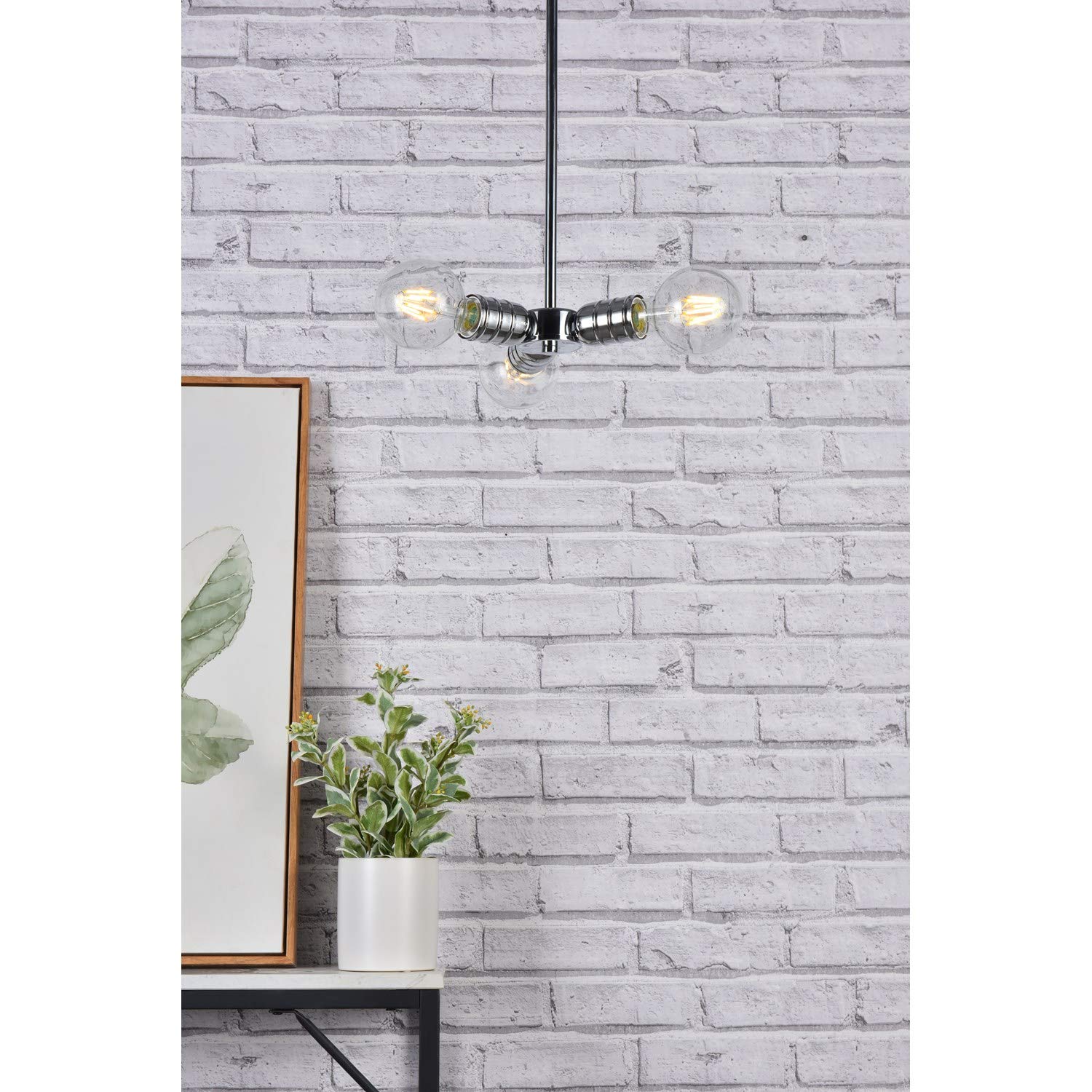 Reyes 3-Light Chrome Pendant Lighting Fixture - Modern Ceiling Light for Kitchen Island, Dining Room & Bedroom