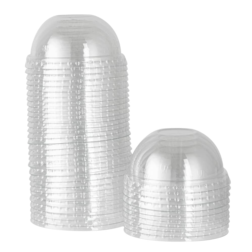 50 Pack Clear Plastic Dome Lids for 5oz Coppetta To-Go Cups - Disposable Dessert Cup Lids - Perfect for Ice Cream, Parfaits & Takeaway Desserts in Restaurants, Cafes & Bakeries