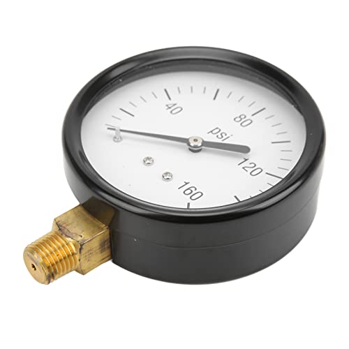 High Accuracy Air Pressure Gauge with Clear Circular Dial & 1/4