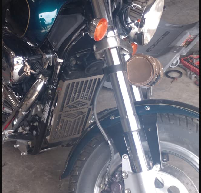 Suzuki Marauder VZ800 VZ800B Radiator Cover Guard Grill (1997-2003) - Durable Cooler Protector & Grille Shroud for Enhanced Engine Protection - Perfect for Motorcycle Maintenance & Off-Road Riding Accessories