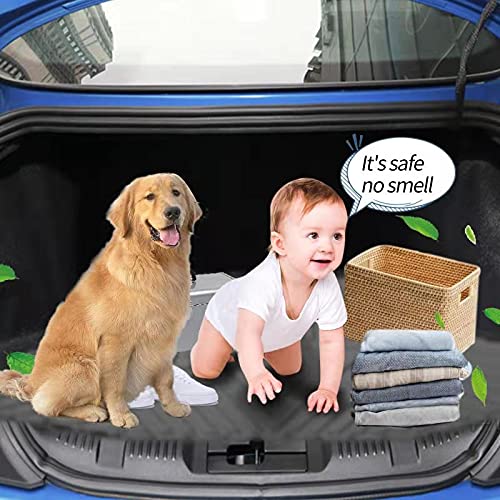 Heavy Duty Black TPO All-Weather Waterproof Cargo Liner Trunk Mat for 2011-2023 Dodge Charger & Chrysler 300 - Rear Cargo Protector for Pets, Groceries, and Outdoor Gear