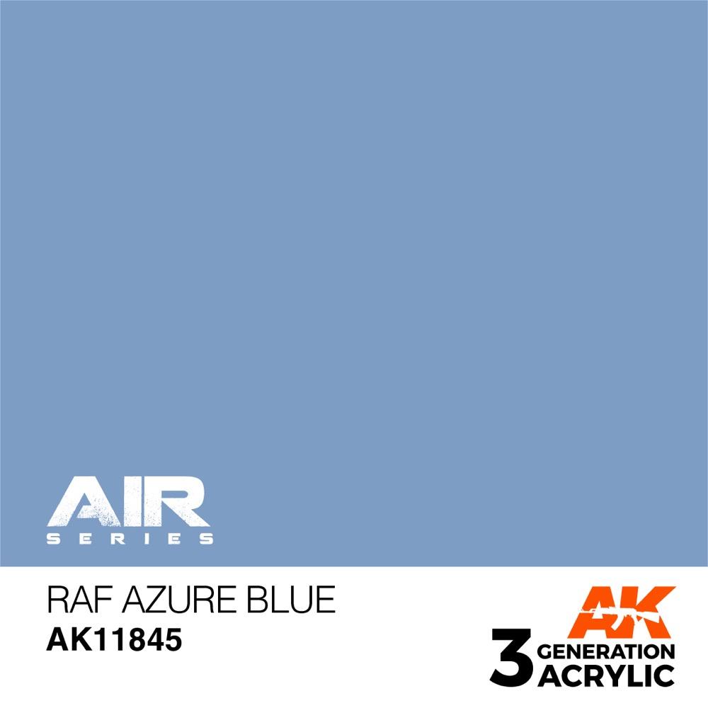 AK Interactive AK11845 Air Series RAF Azure Blue Acrylic Paint - 17ml Bottle for Scale Model Building - 3rd Generation Formula - Perfect for Aircraft, Military Models & Miniature Painting
