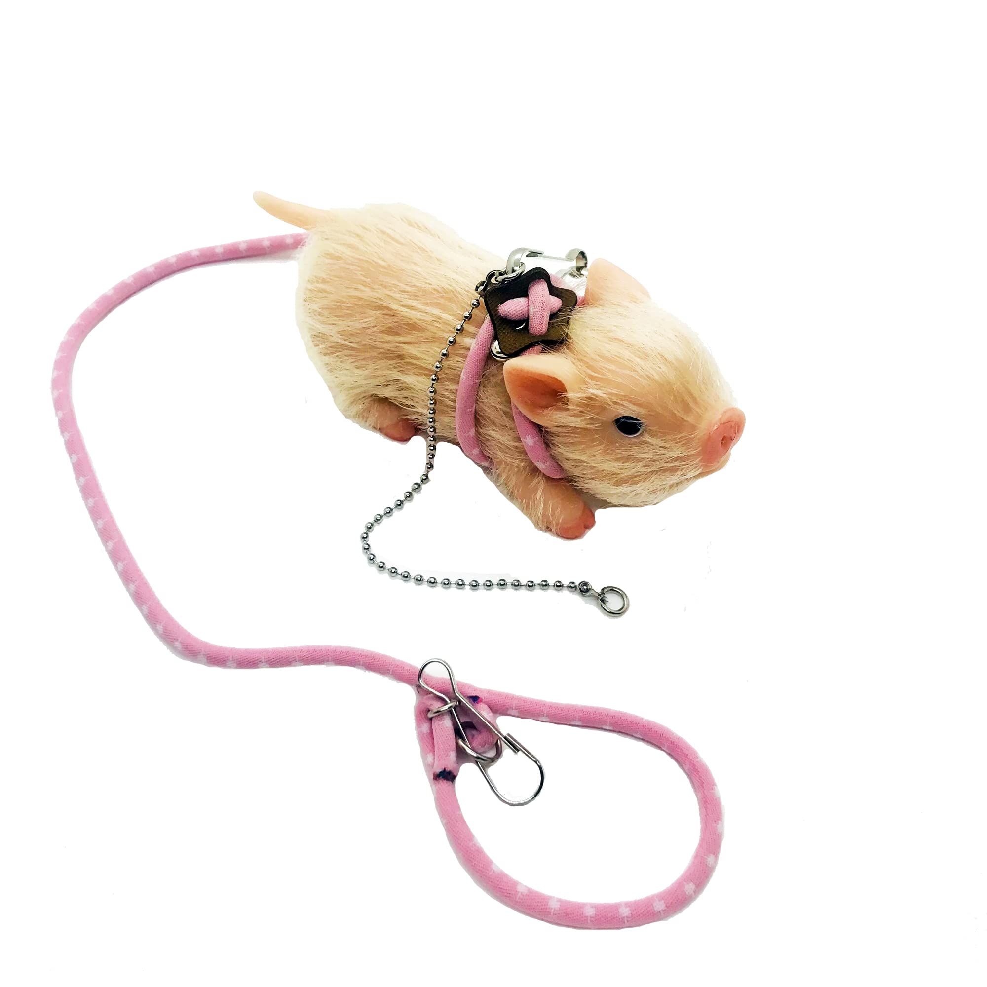 Premium Silicone Hamster Leash - Piglet Pink Pet Accessory for Small Animals | Safe & Comfortable for Hamsters, Guinea Pigs, and Rabbits | Perfect for Outdoor Walks and Playtime