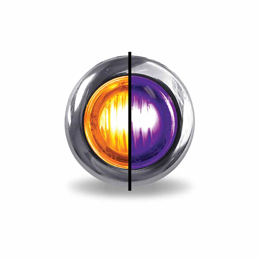 Amber & Purple 3/4 LED Light Strip - Waterproof Flexible Car Interior Lighting for Accent, Under Glow, and Home Decoration