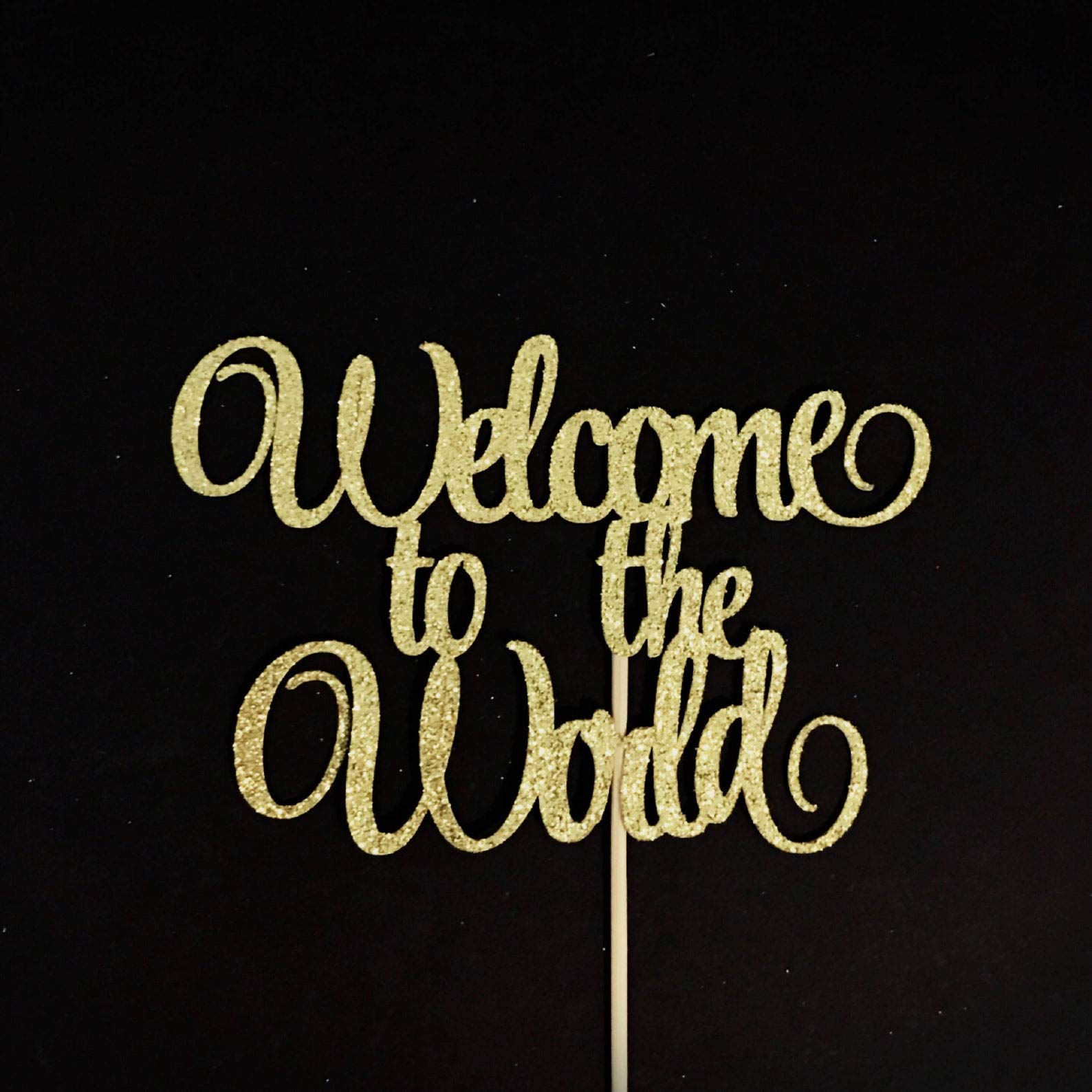 Welcome to the World Cake Topper - Baby Shower Decorations for Boy or Girl - Gender Neutral Baby Celebration Cake Decor - Perfect for Birthdays, Showers & Newborn Parties