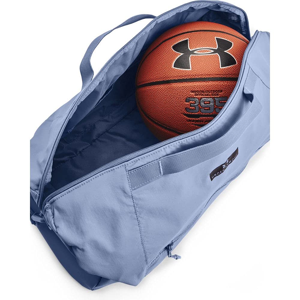 Under Armour Women's Gym Duffel Bag - Water-Resistant Sports Tote for Workout & Travel, Lightweight Carry-On with Shoe Compartment (Blue, One Size) - Perfect for Gym, Yoga, Sports & Weekend Getaways