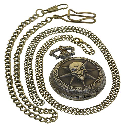Vintage Anime Pocket Watch - Cartoon Character Hollow Fob Watch with Necklace Chain & Key Rib Chain - Perfect for Cosplay, Collectors, and Gift Giving