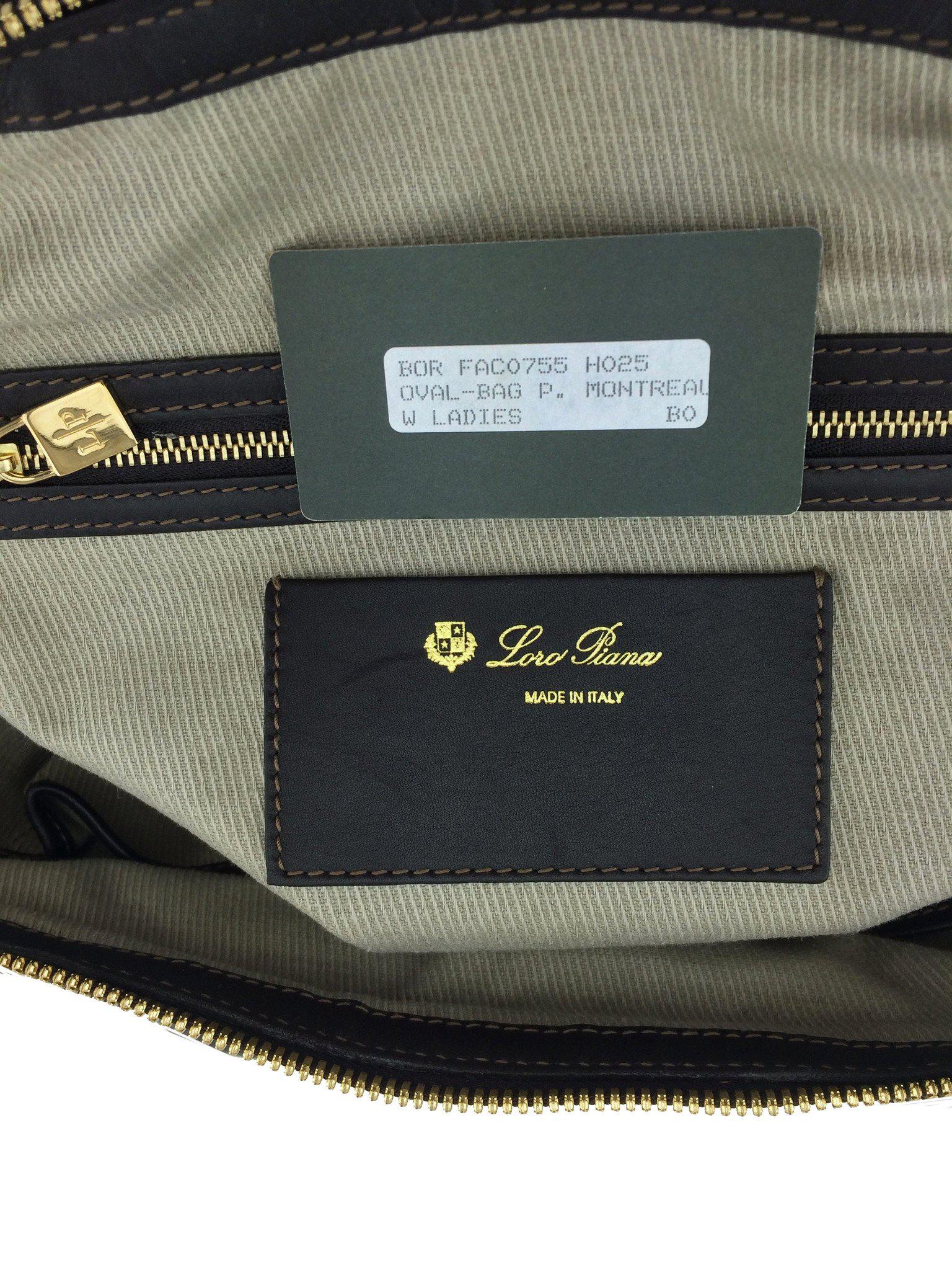 Luxury Loro Piana Leather Large Oval Tote Bag for Women - Premium Italian Designer Handbag for Work, Travel & Everyday Use