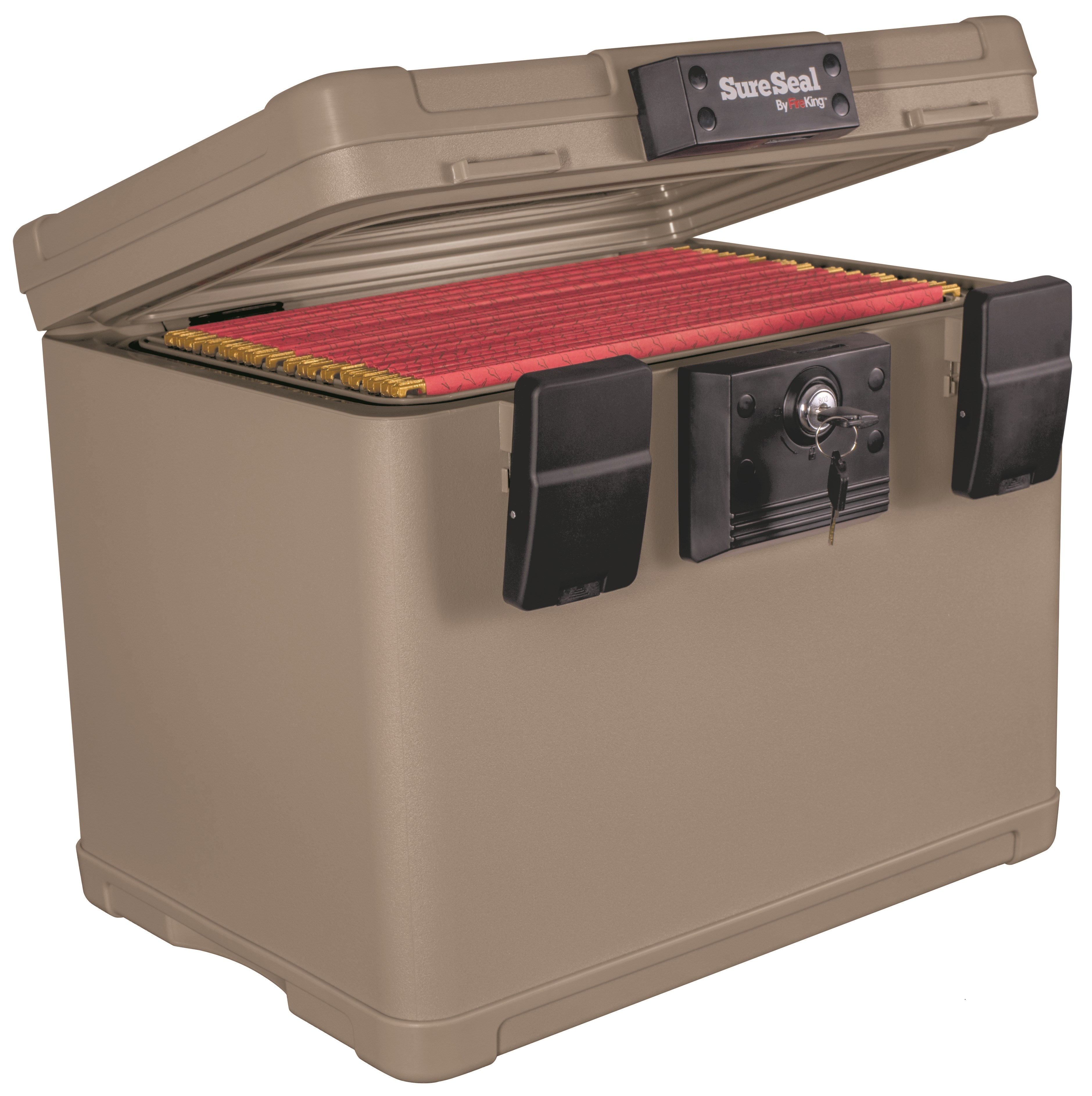 FireKing SS106 SureSeal 30 Minute Fireproof Safe Box - Protect Important Documents & Valuables from Fire Damage for Home & Office Use