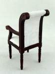 Melody Jane Dolls Houses Miniature Furniture - Regency Style Mahogany Scroll Back Dining Carver Chair for Dollhouse Decor & Collectors | Perfect for Victorian Era Displays & Miniature Room Settings