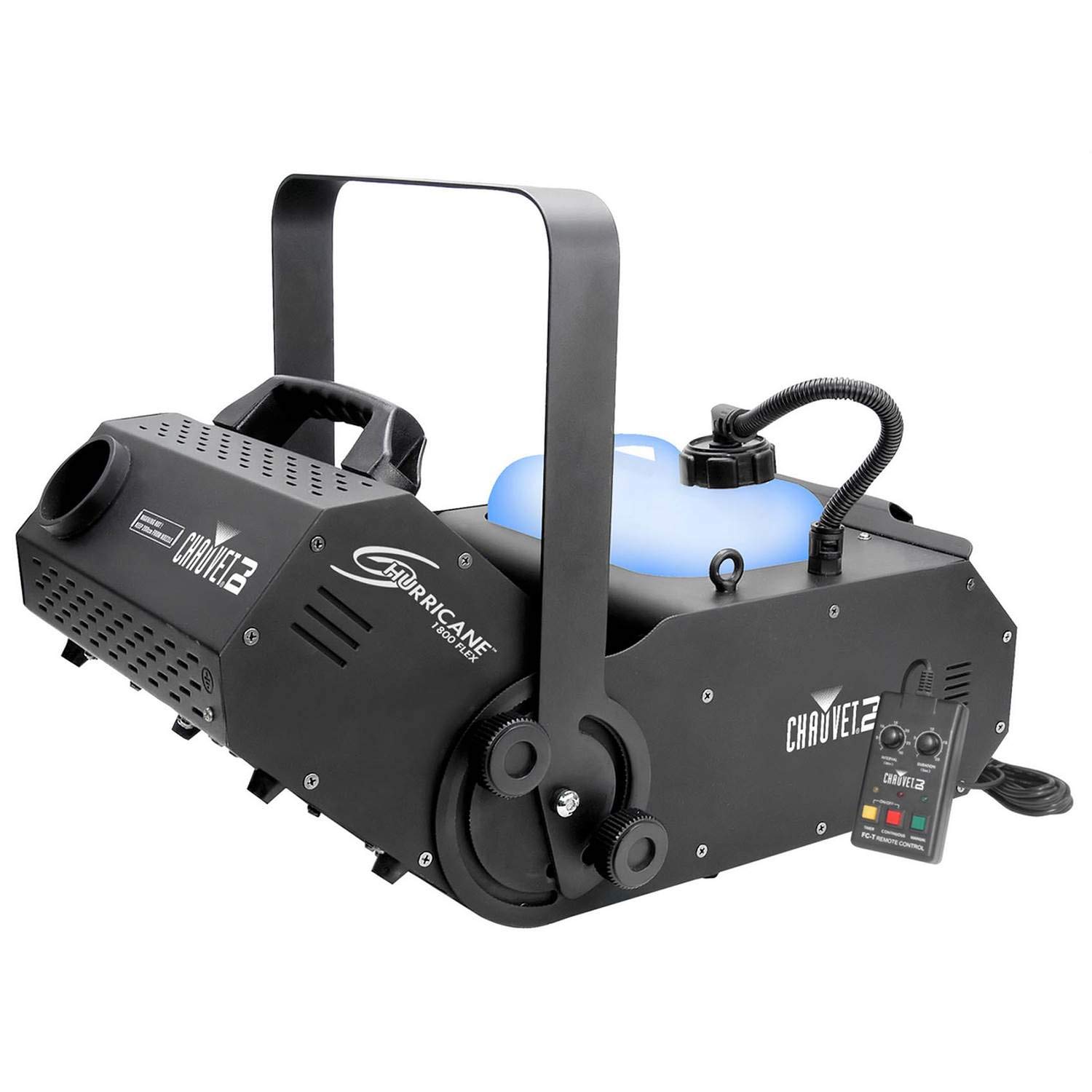 Chauvet H1800FLEX Professional Hurricane Fog Machine with 1 Gallon Fog Juice - High Output Smoke Effect for Stage, Halloween, Concerts & Events