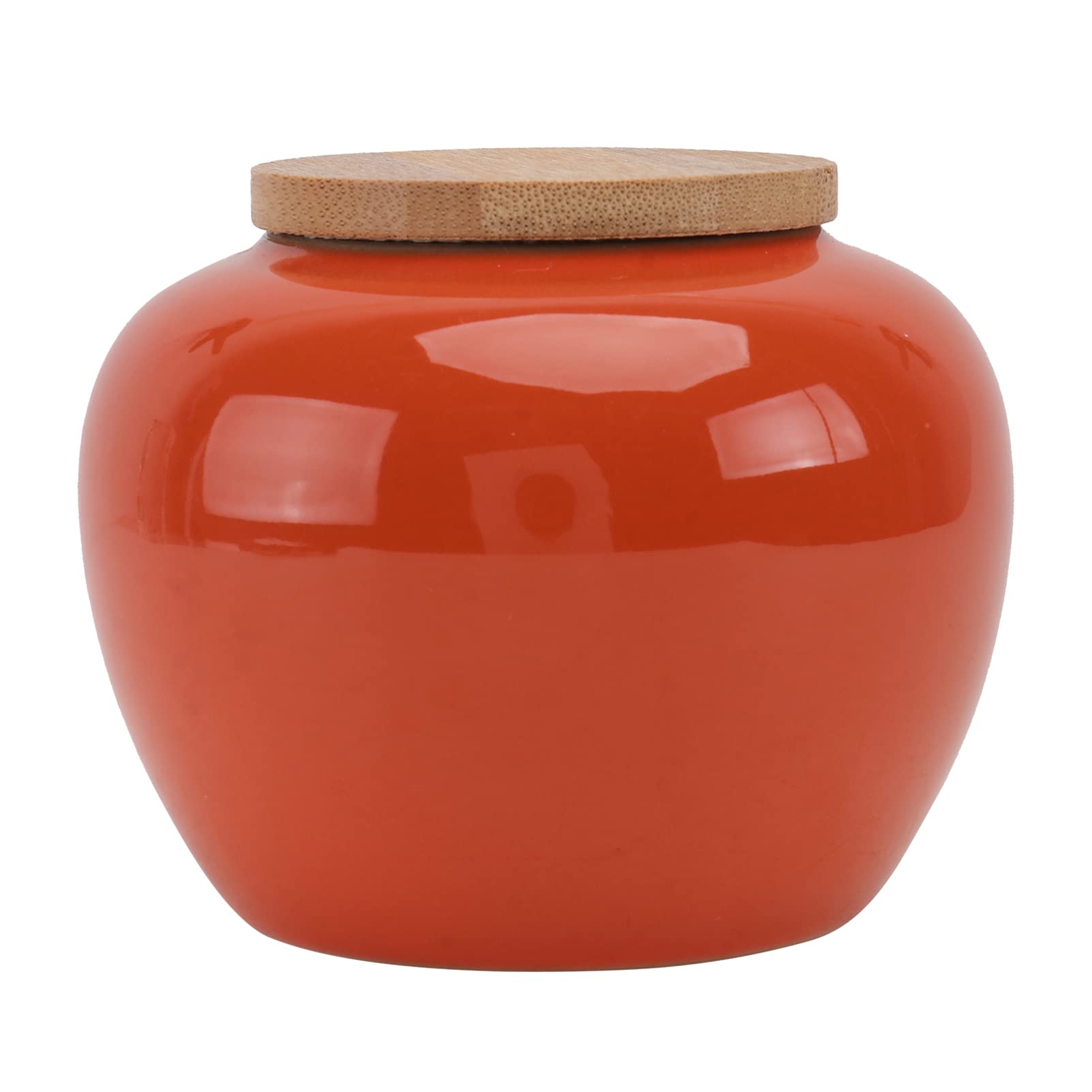 Japanese Style Ceramic Tea Canister with Bamboo Lid - Airtight Storage Jar for Tea, Coffee Beans, Spices, Nuts & Candy | Perfect for Kitchen, Pantry & Gift Giving