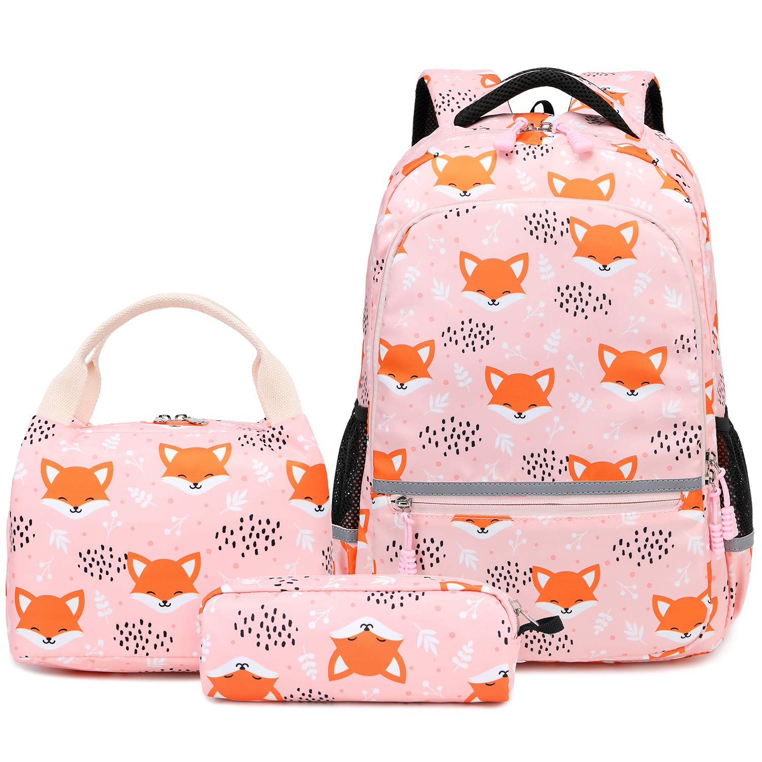 Soekidy Girls Backpack for School - Cute Fox & Unicorn Design, Lightweight Kids Bookbag for Preschool & Elementary Students - Perfect for Daily Use, Travel & Outdoor Adventures