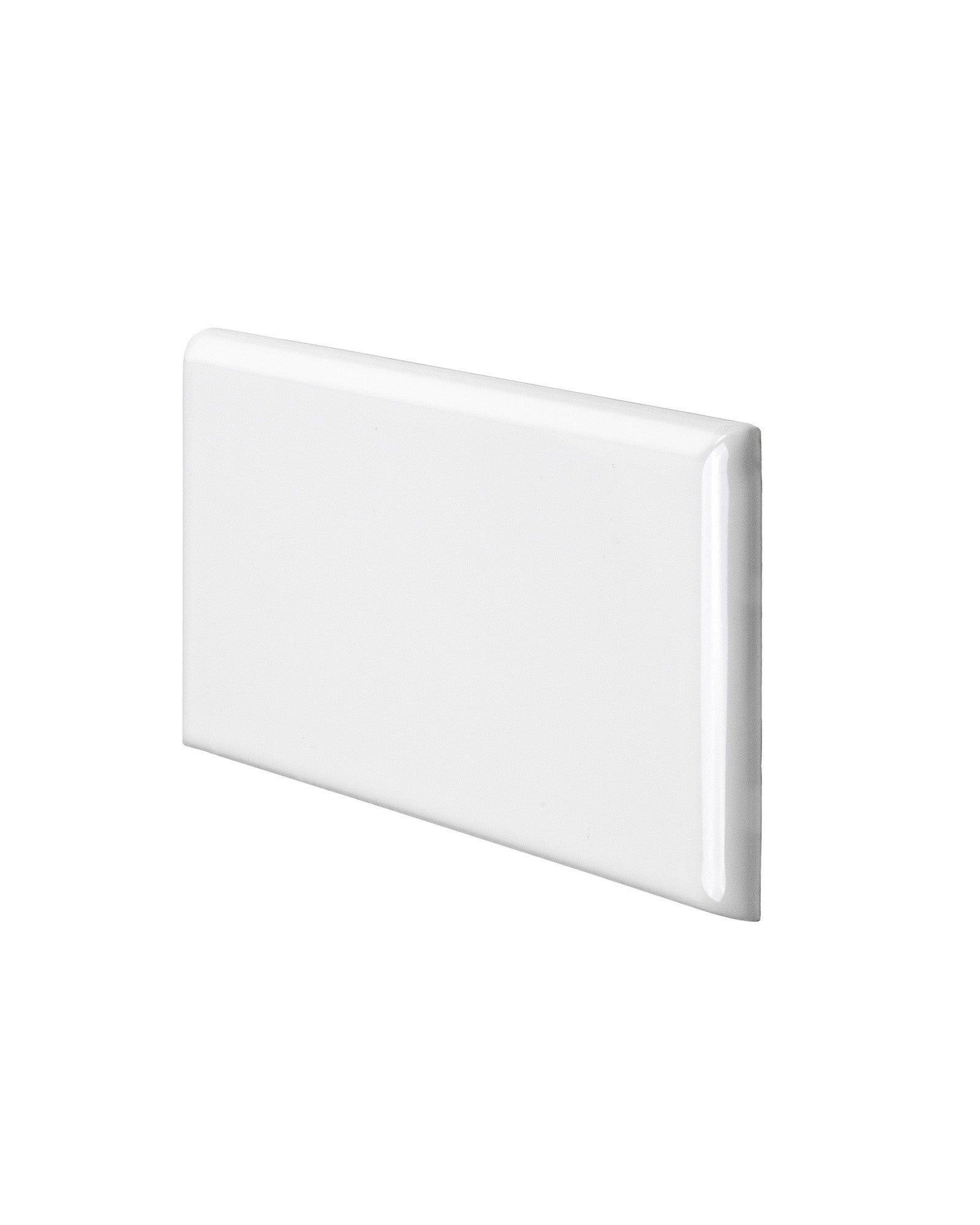 Kakel Victoria 7.5 x 15 cm White Bullnose Right Corner Ceramic Tile - Perfect for Bathroom & Kitchen Backsplash Renovation