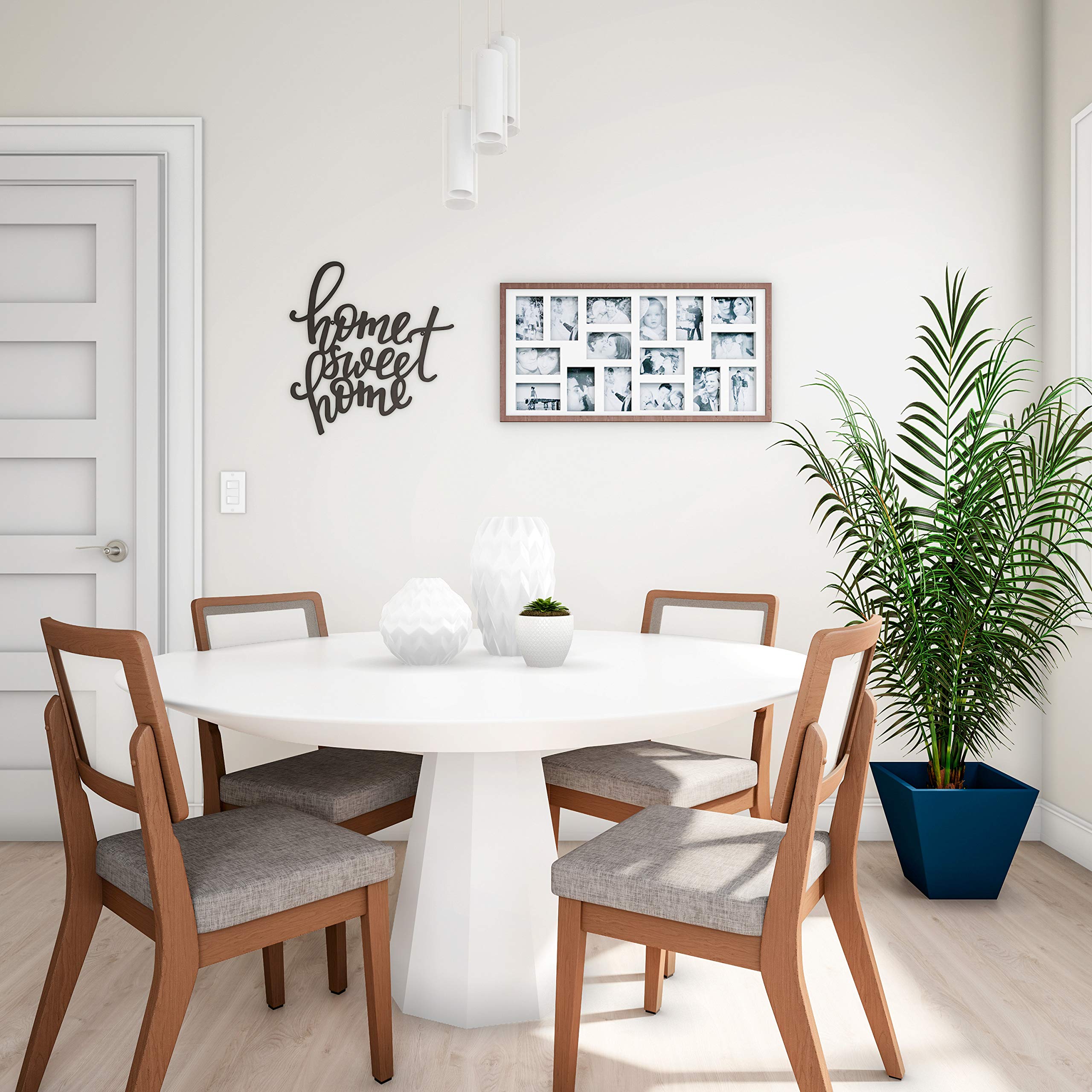 Lavish Home Sweet Home 3D Wall Sign - Rustic Farmhouse Decor for Living Room